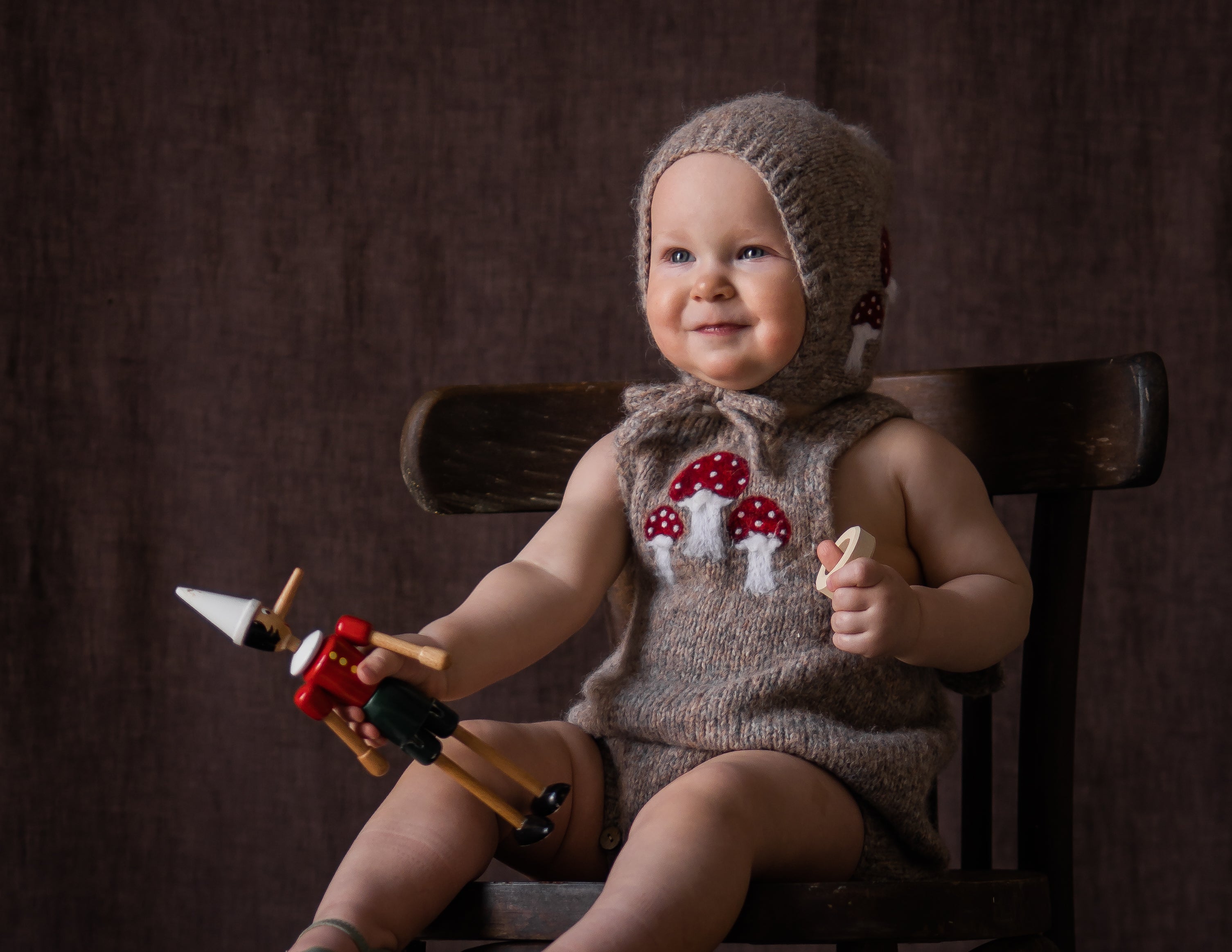 Mushrooms romper | Beigebrown