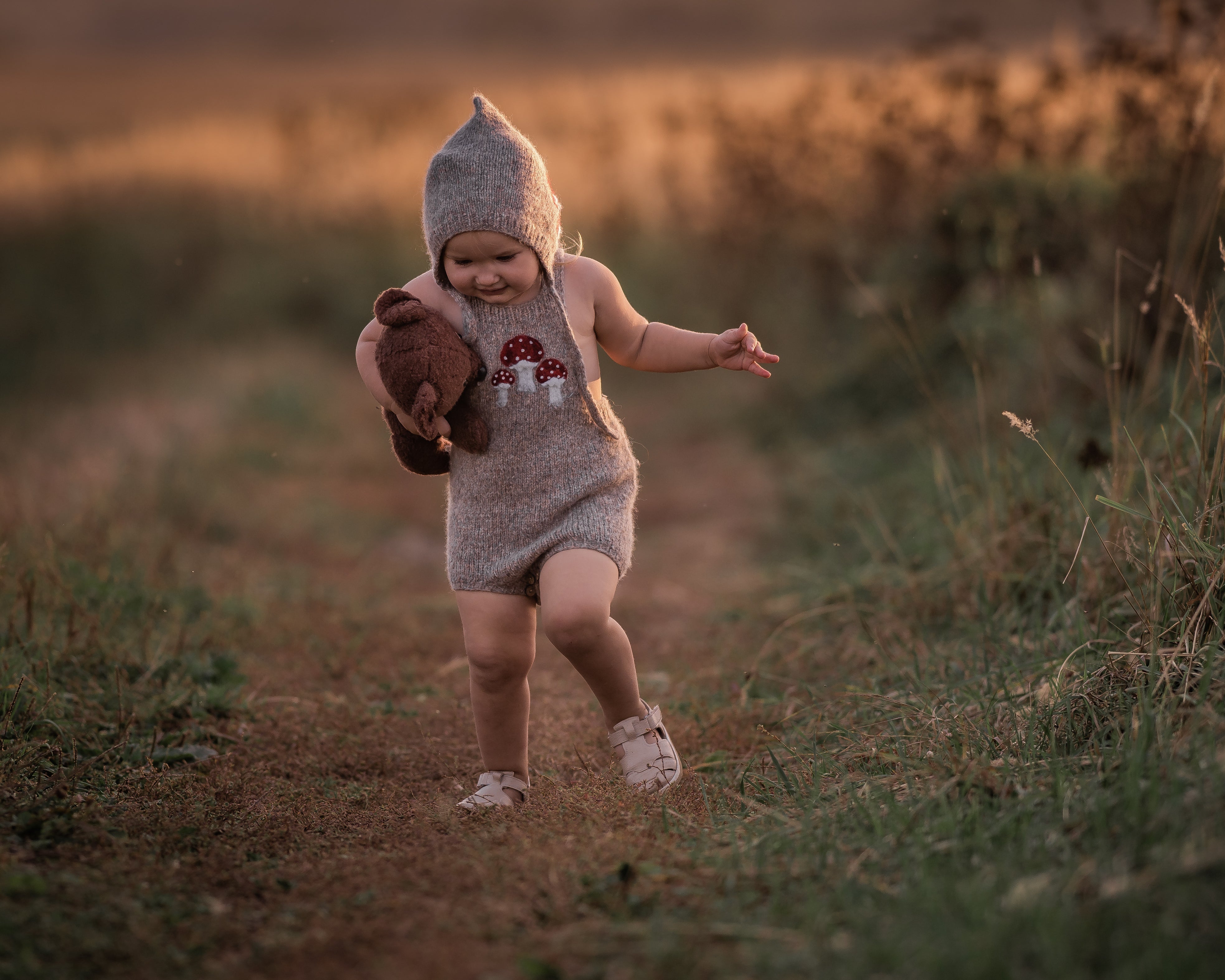 Mushrooms romper | Beigebrown