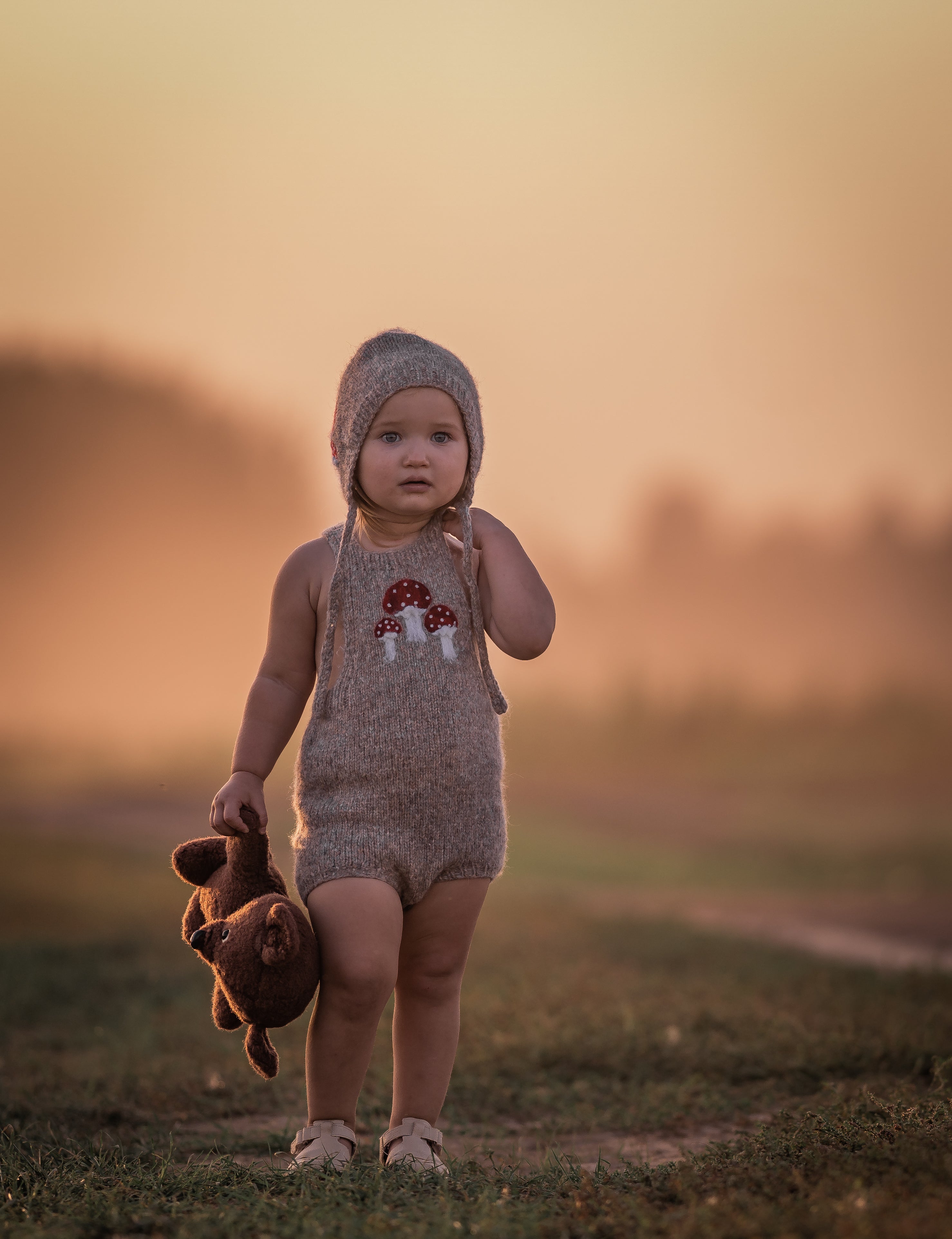 Mushrooms romper | Beigebrown