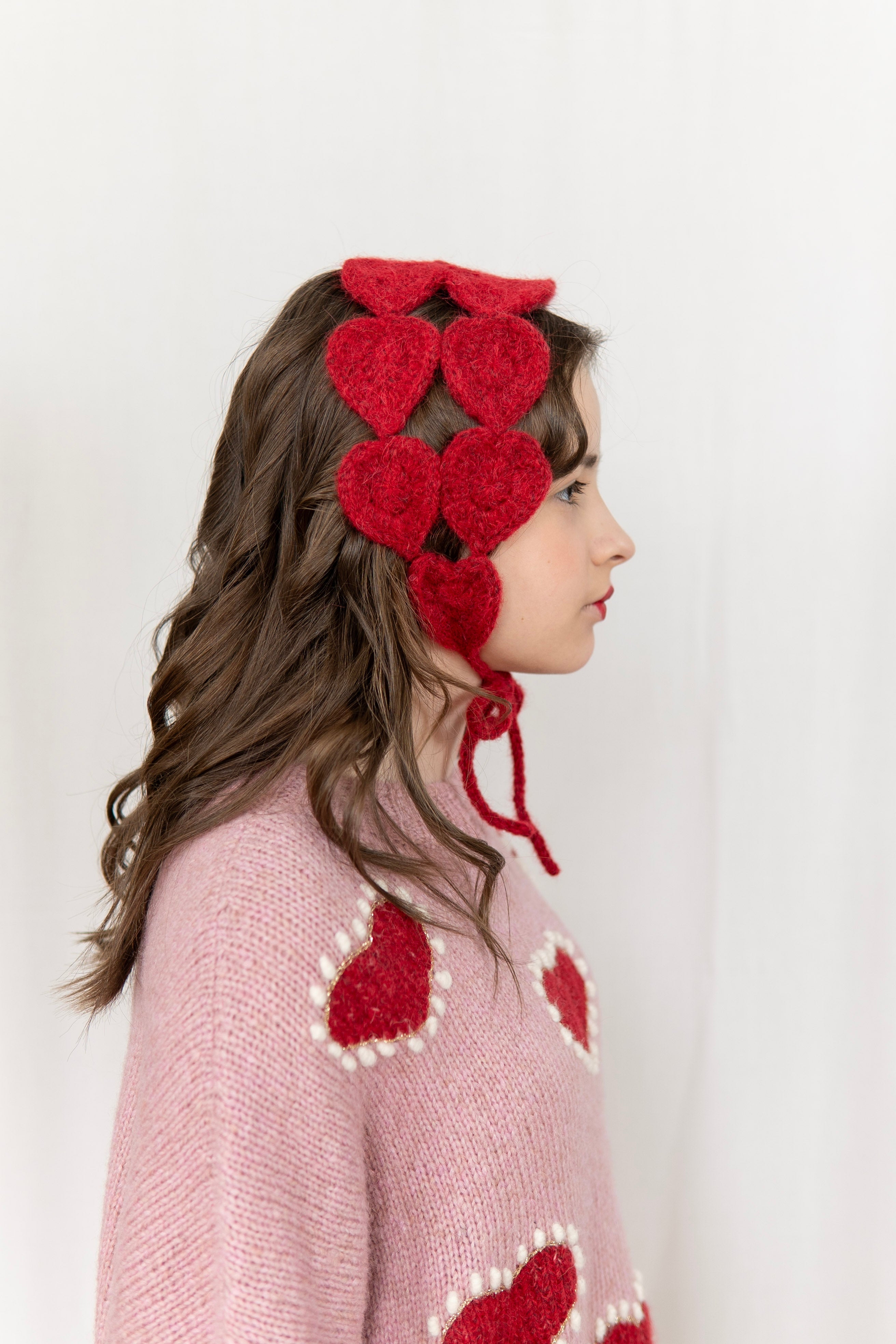 Mon Amour Ear Warmer | Red | In Stock