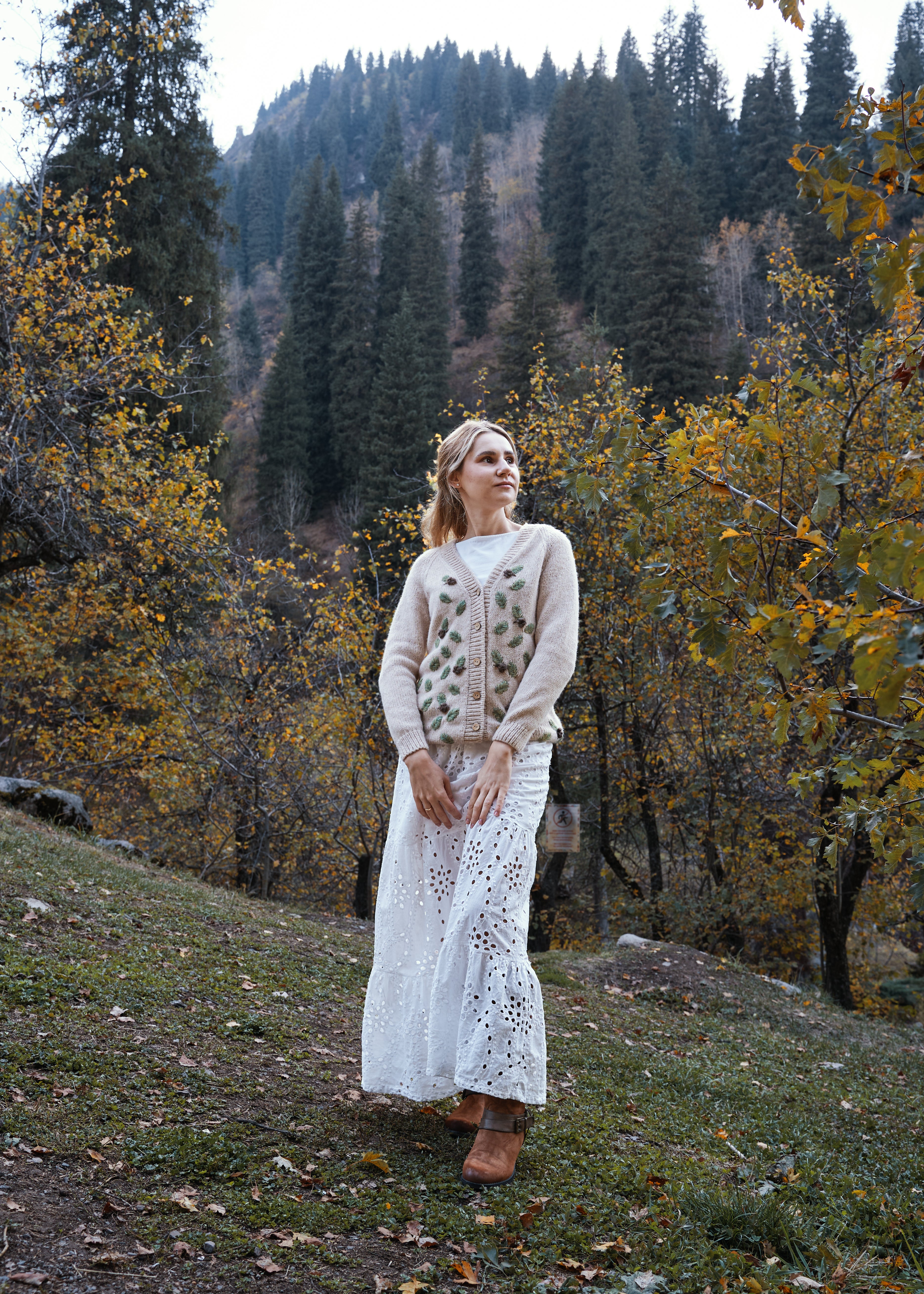 Adult Spruce cardigan | Wheat