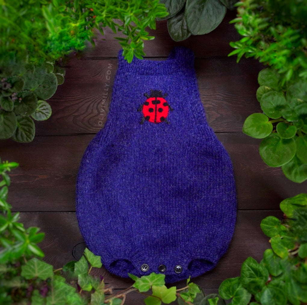 Ladybug romper |dark blue| in stock (18-24m)