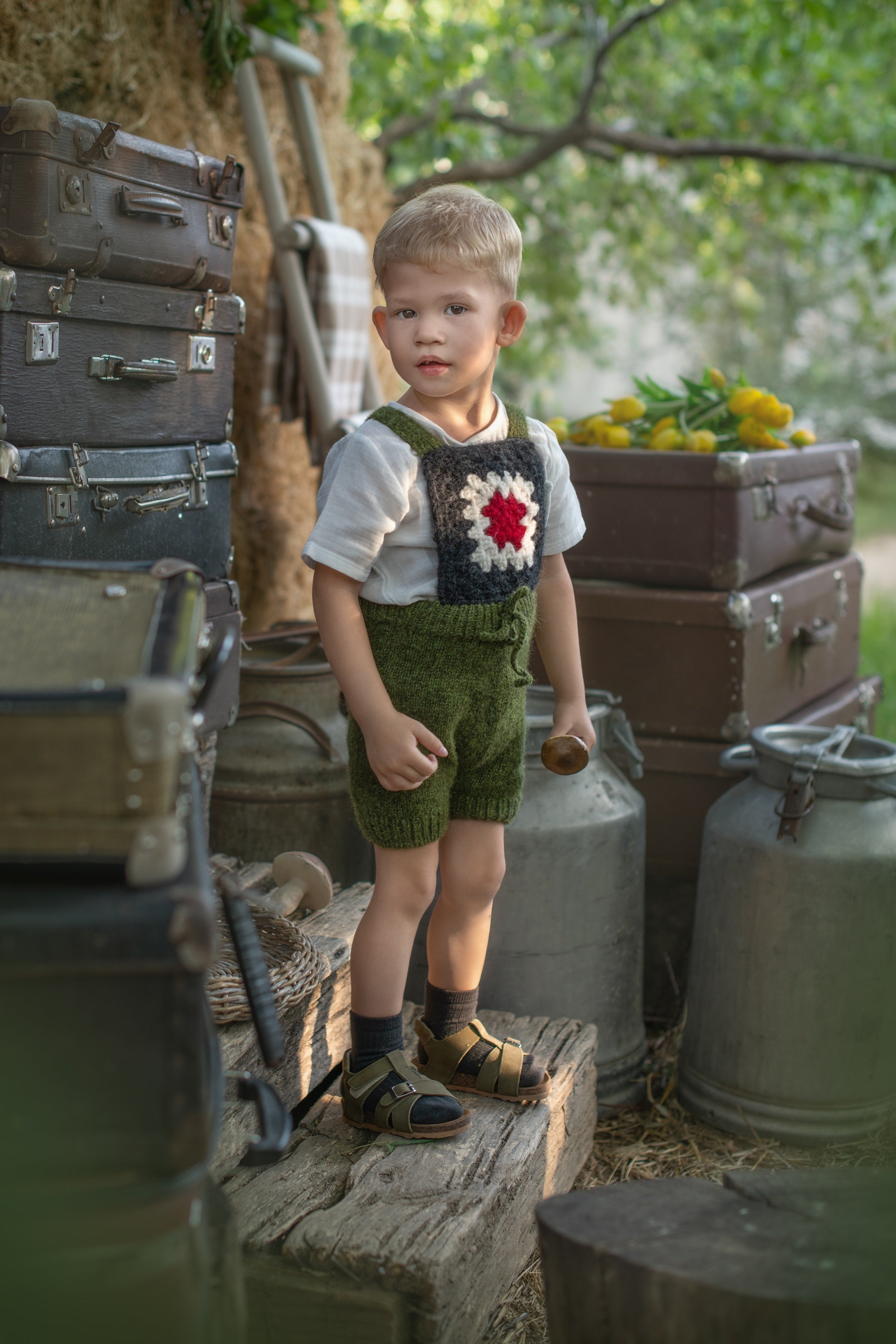 Wonderland Romper |forest| in stock (6-9m)
