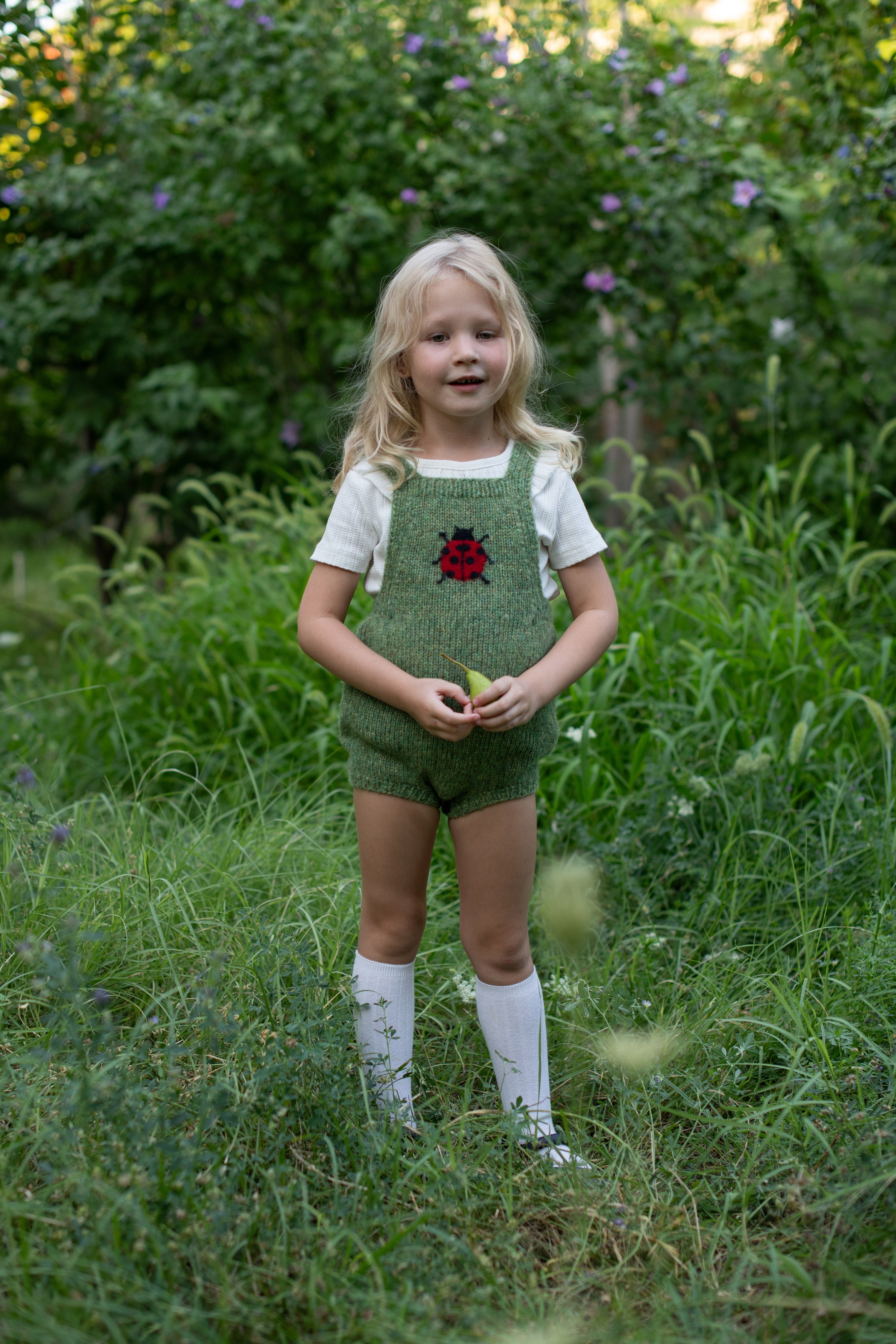 Ladybug romper |green moss| in stock (2-3y)