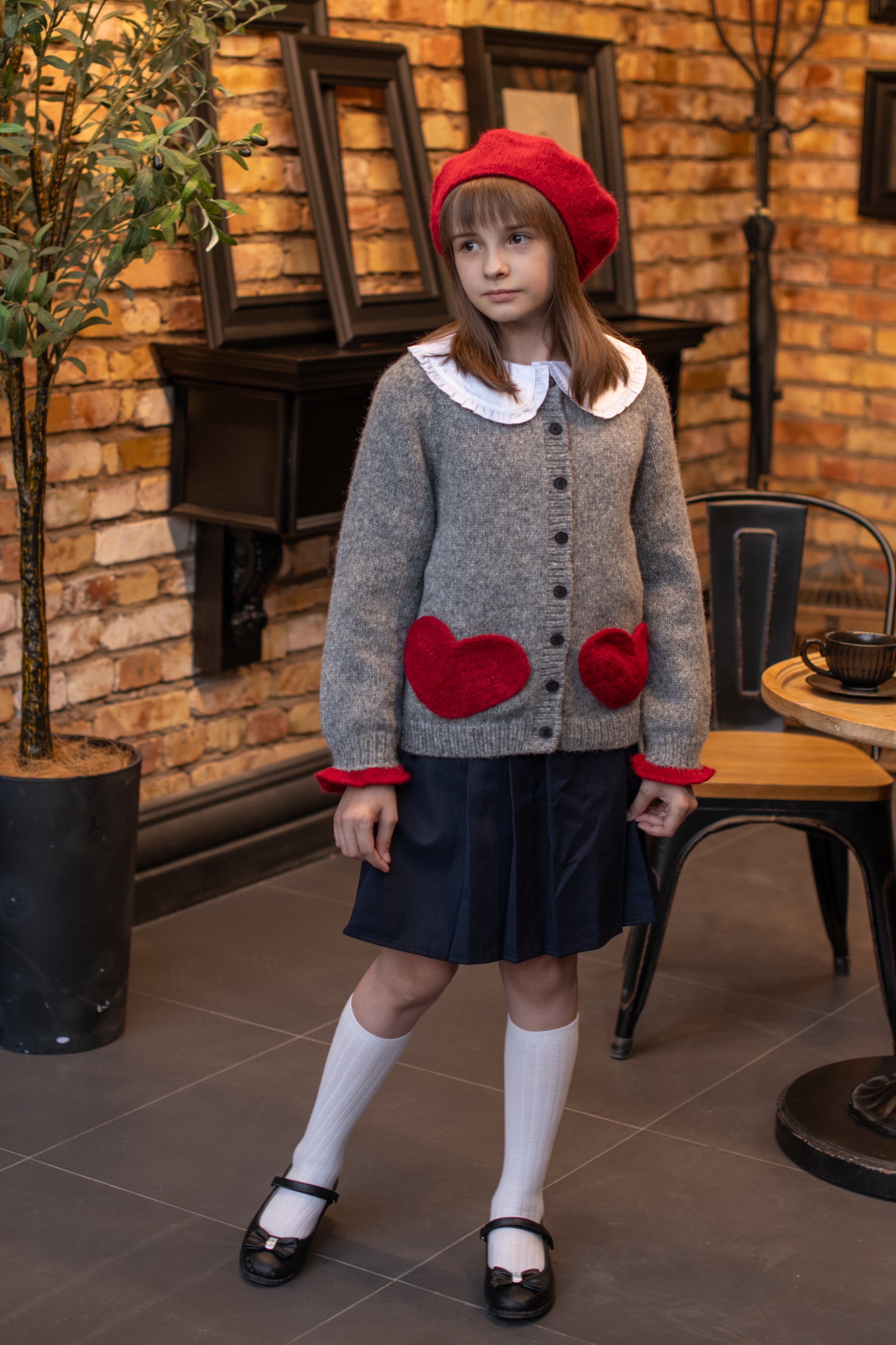 Sweet Heart cardigan | Red