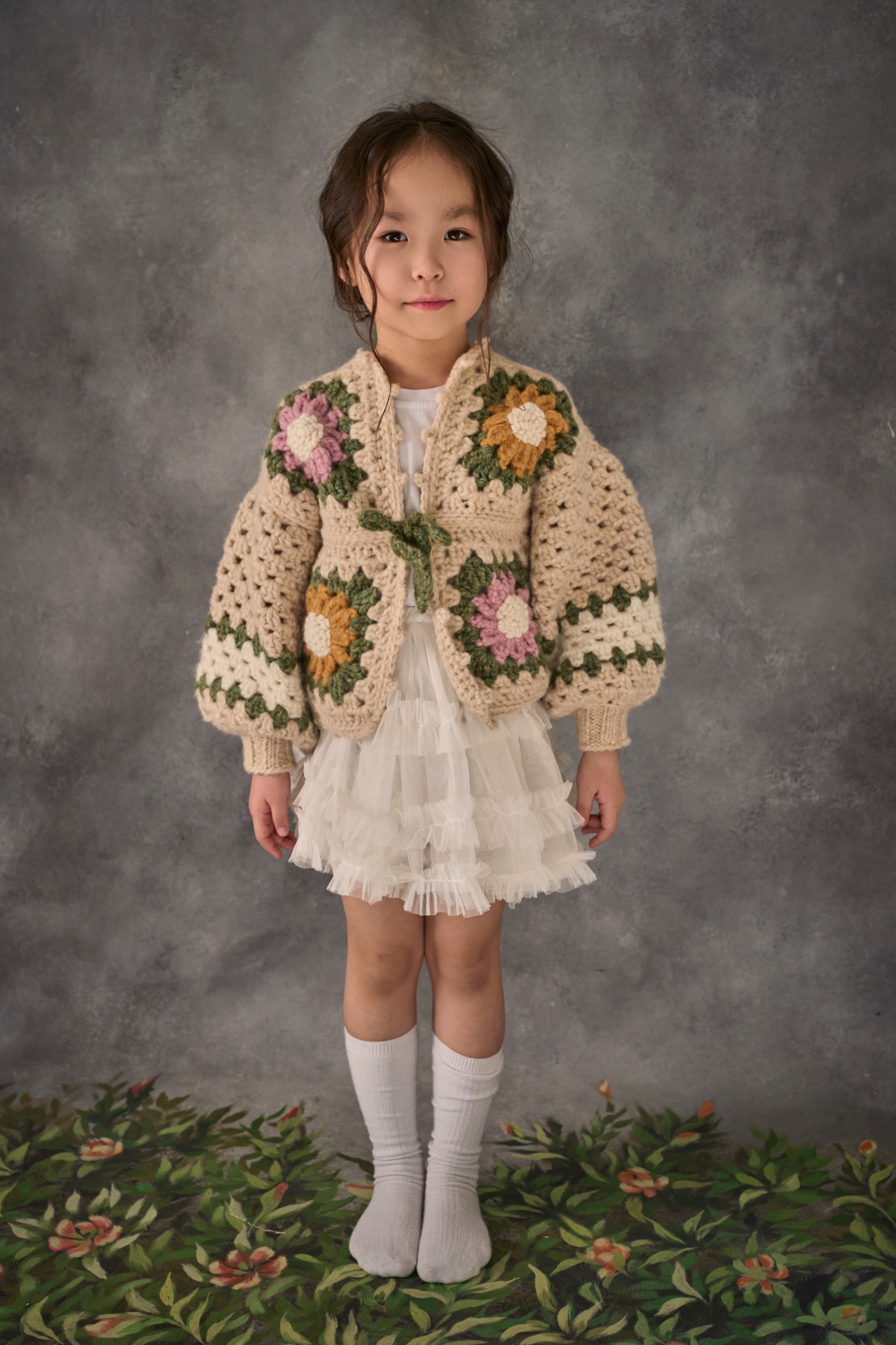 Granny square cardigan | Wheat