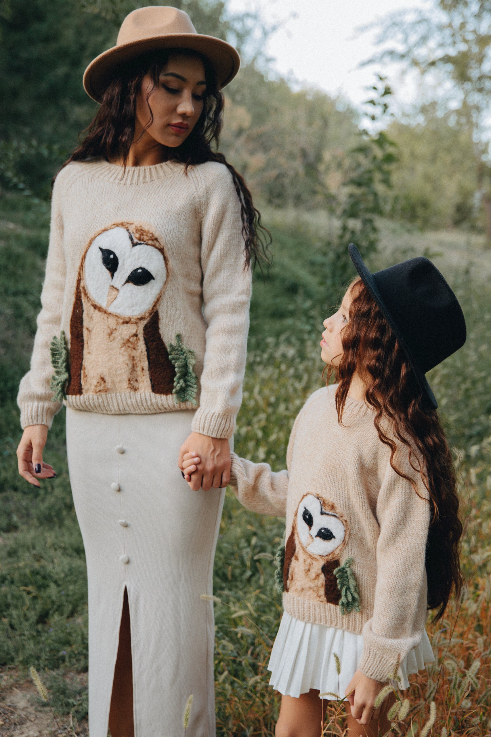 Adult Owl Jumper | Wheat