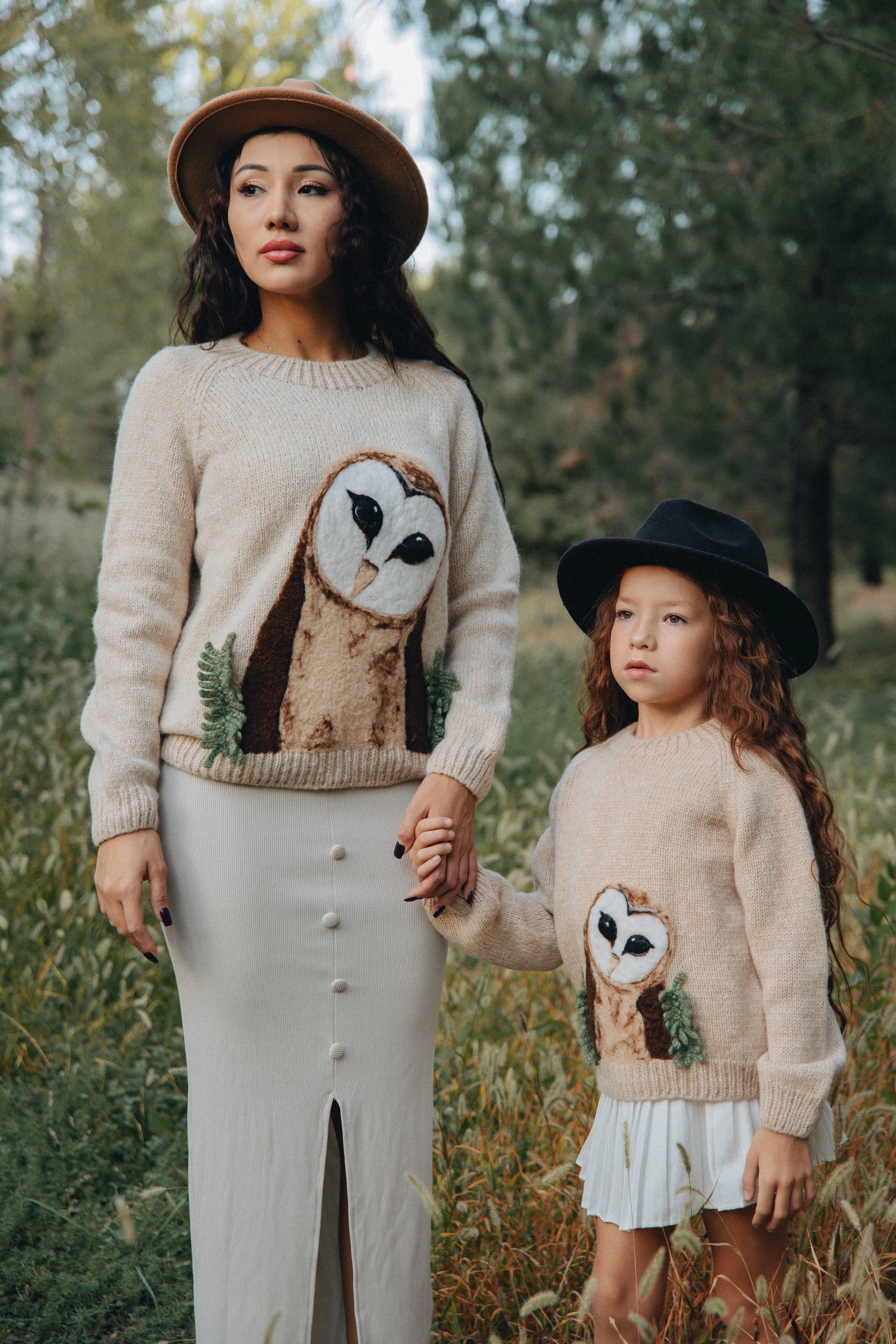 Adult Owl Jumper | Wheat