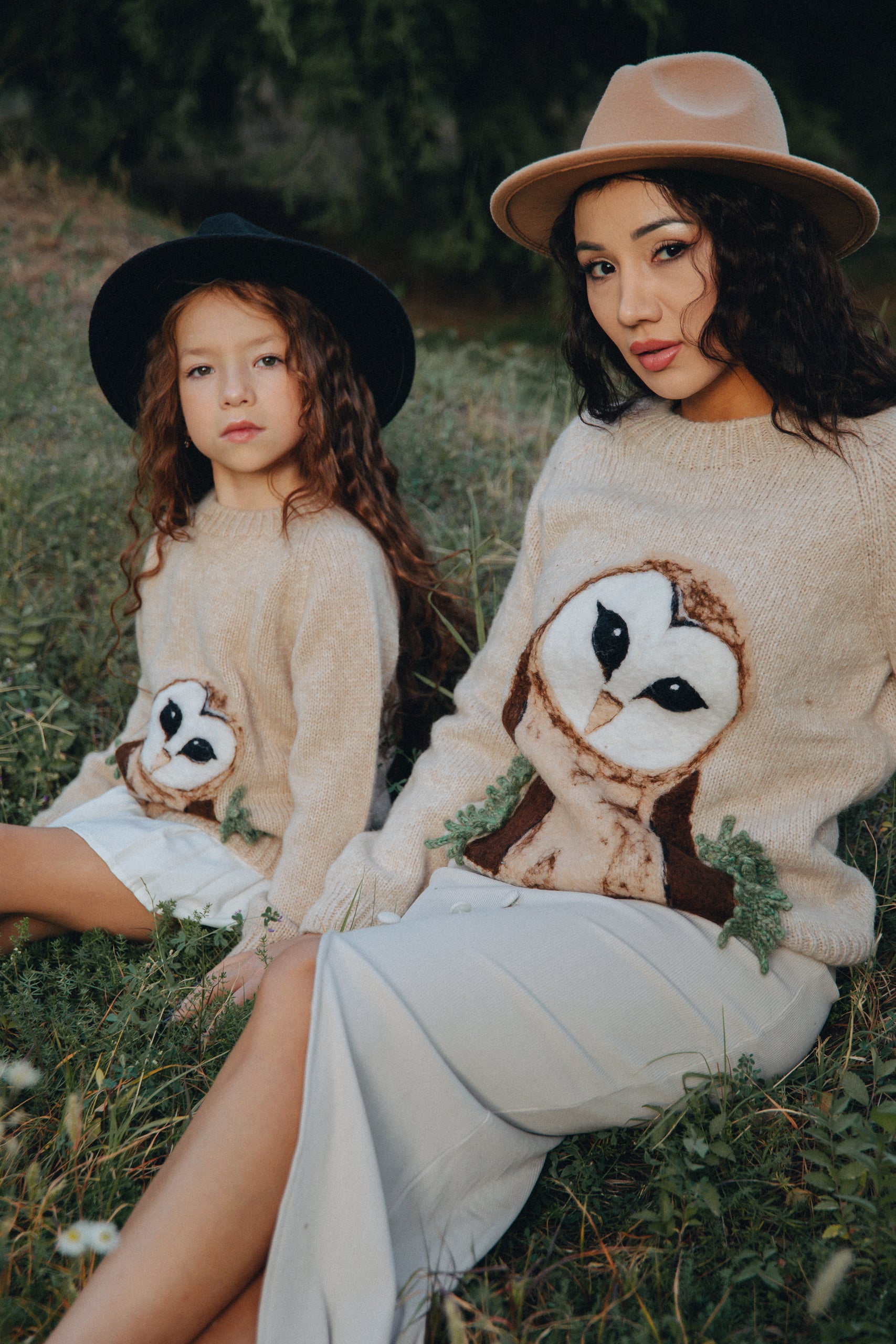 Adult Owl Jumper | Wheat