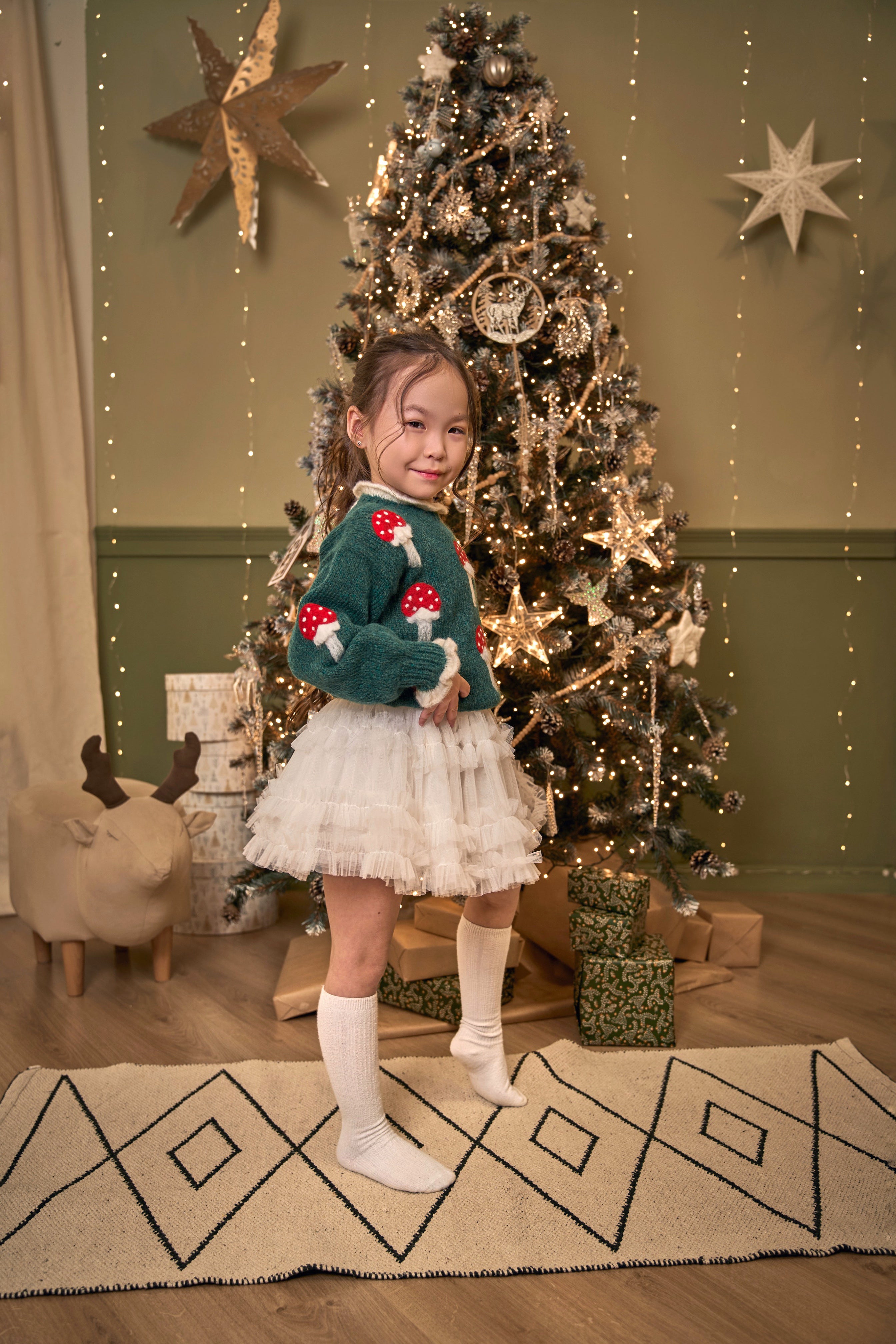 Mushrooms pullover | Emerald