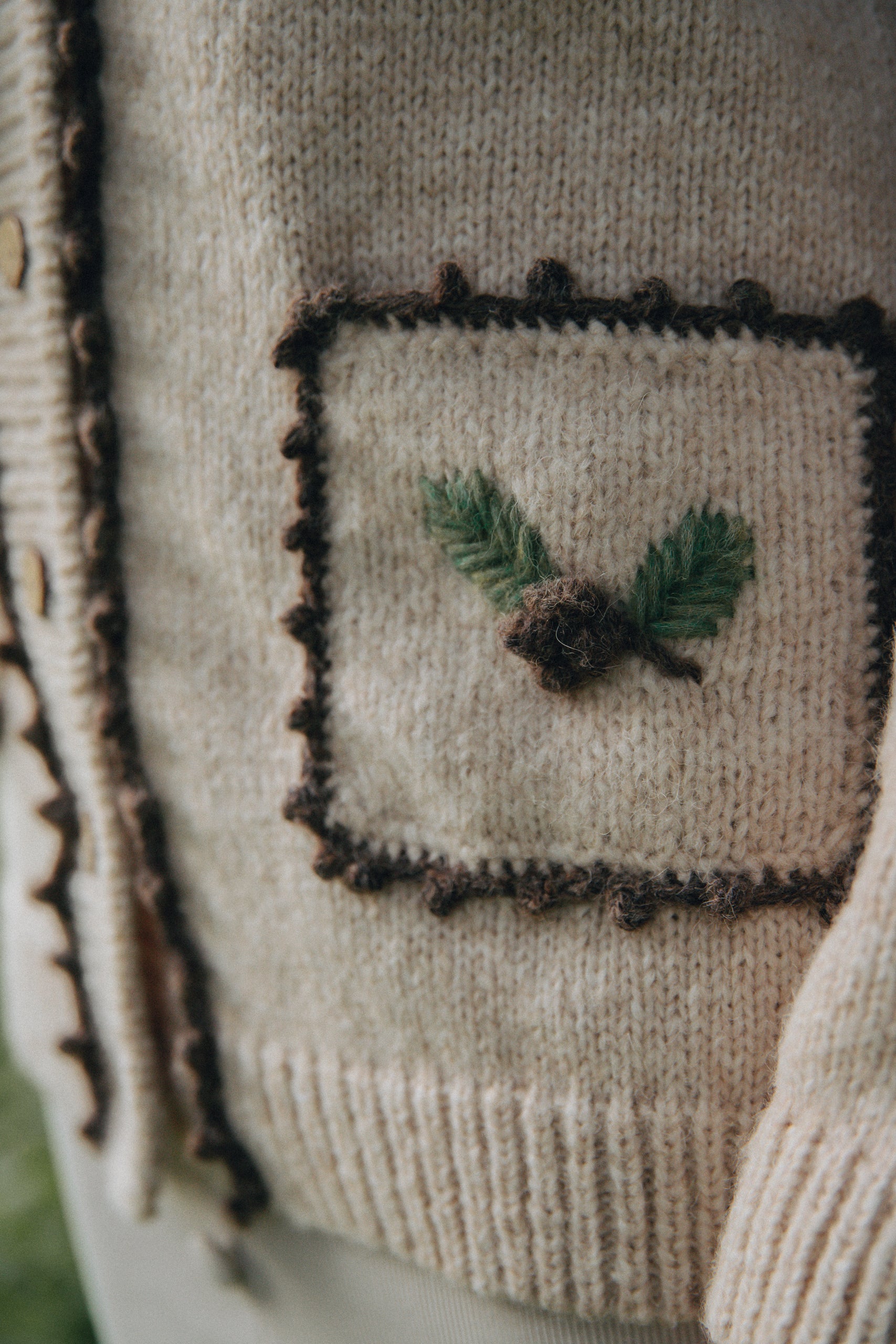 Adult Spruce cardigan with poсkets | Wheat