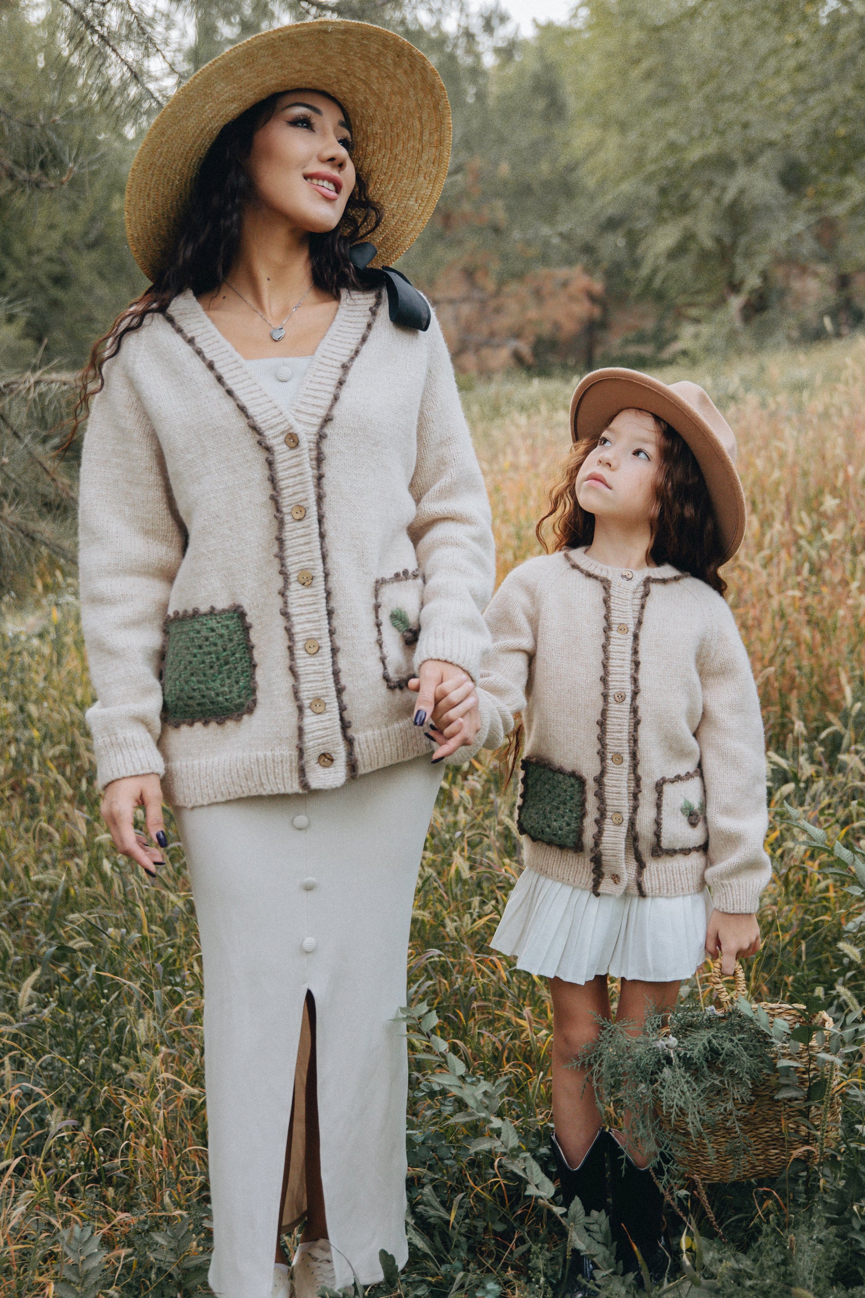 Adult Spruce cardigan with poсkets | Wheat