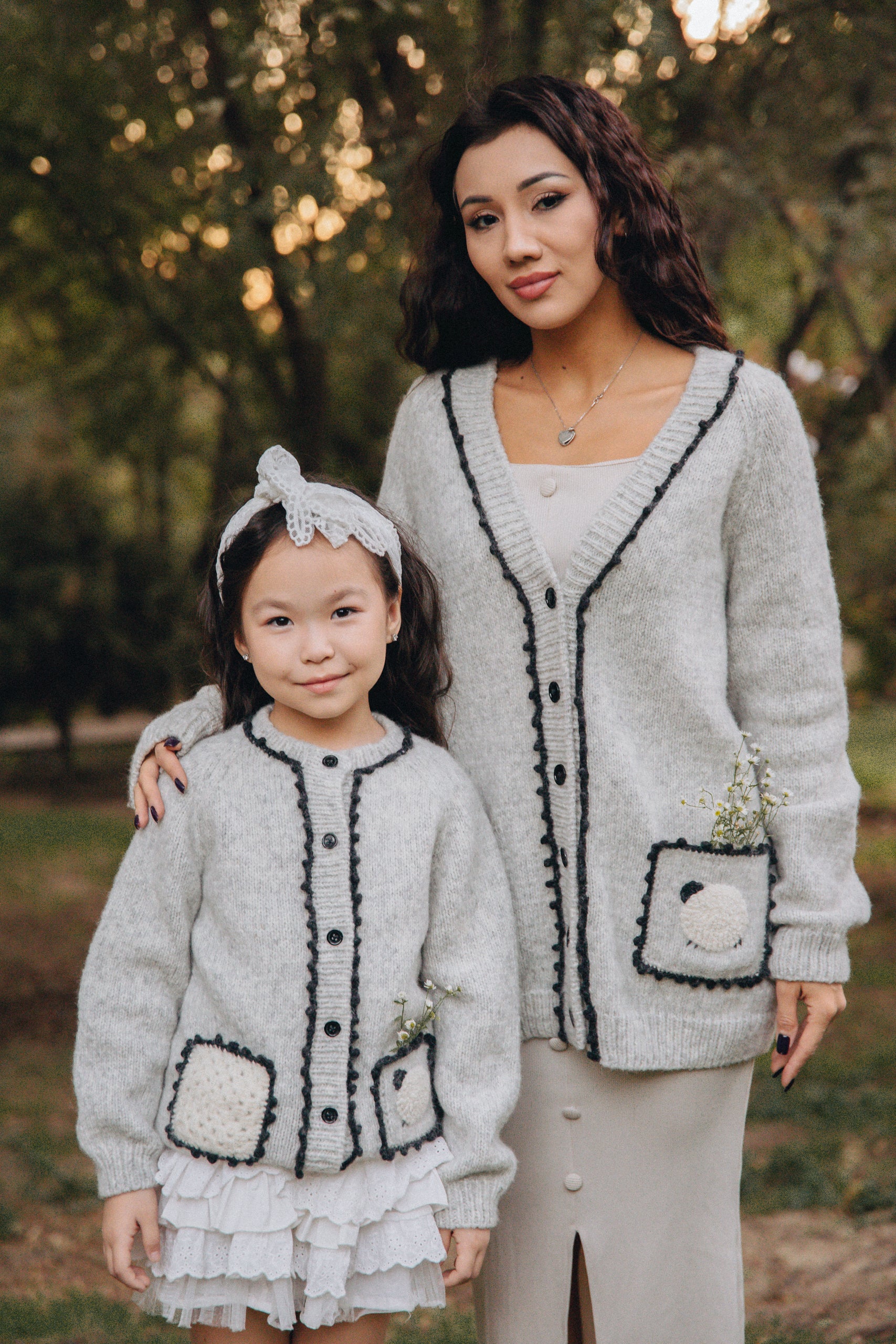 Sheeps cardigan with pockets | Light grey