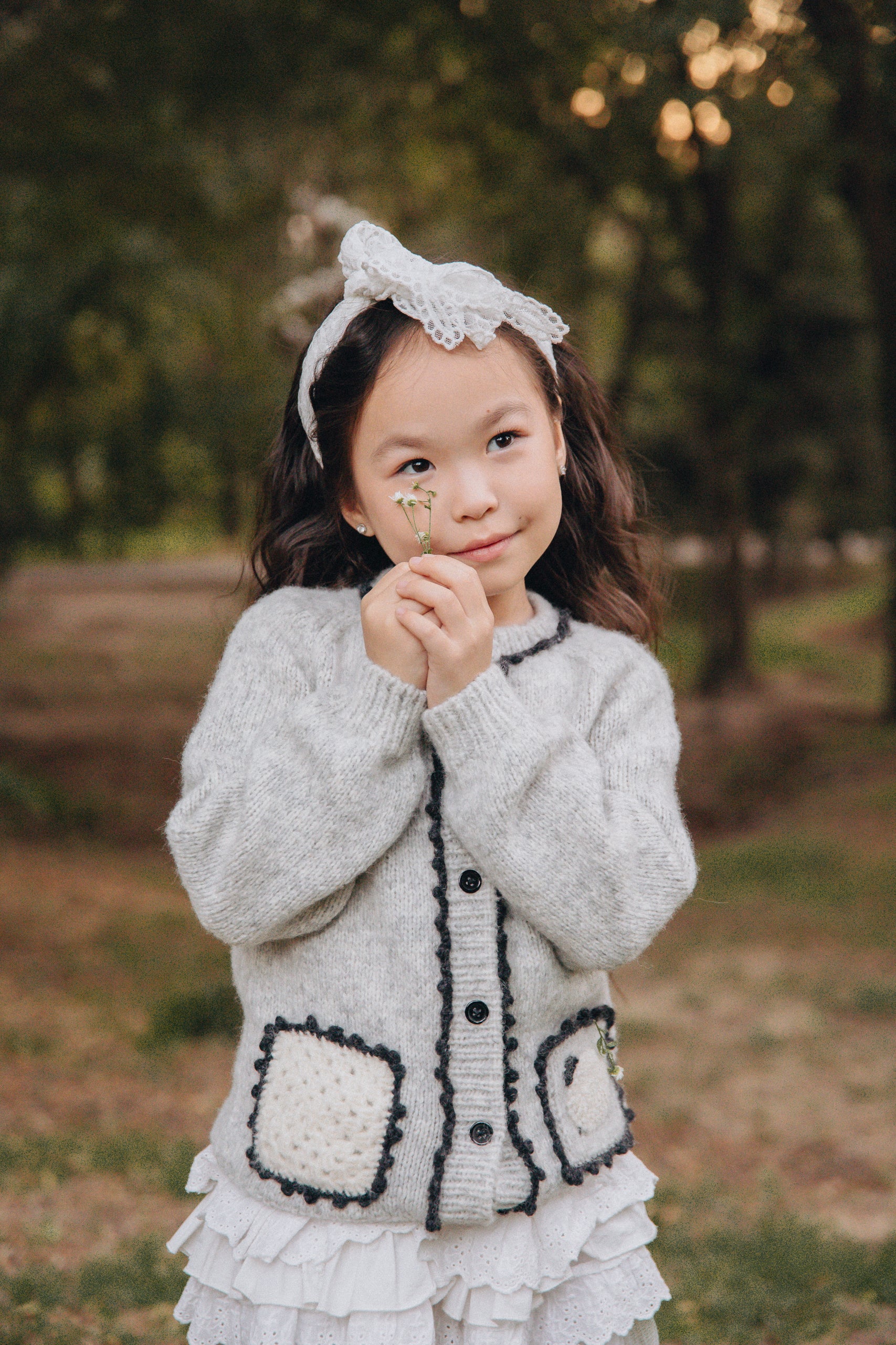 Sheeps cardigan with pockets | Light grey