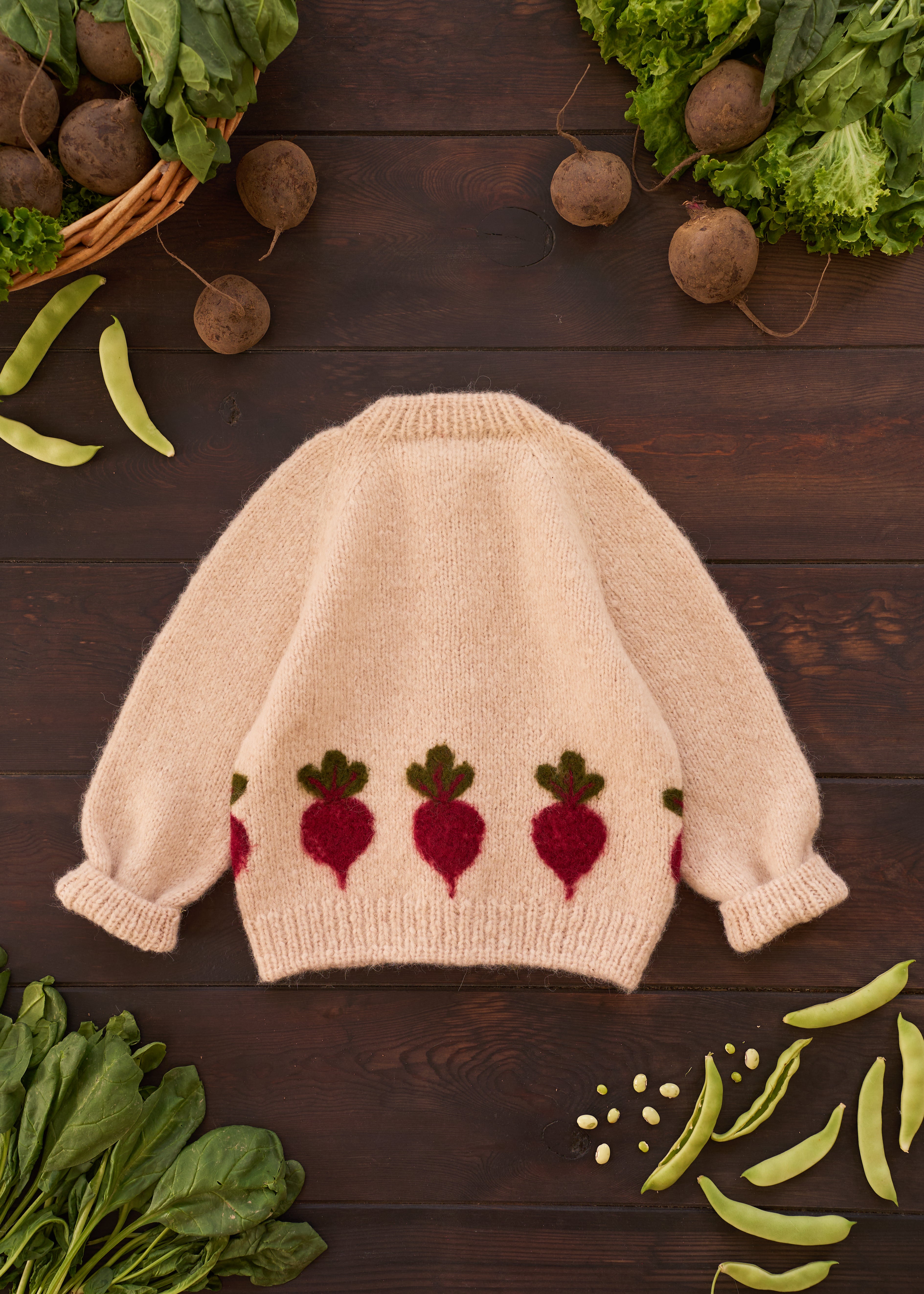 Beet cardigan | Wheat