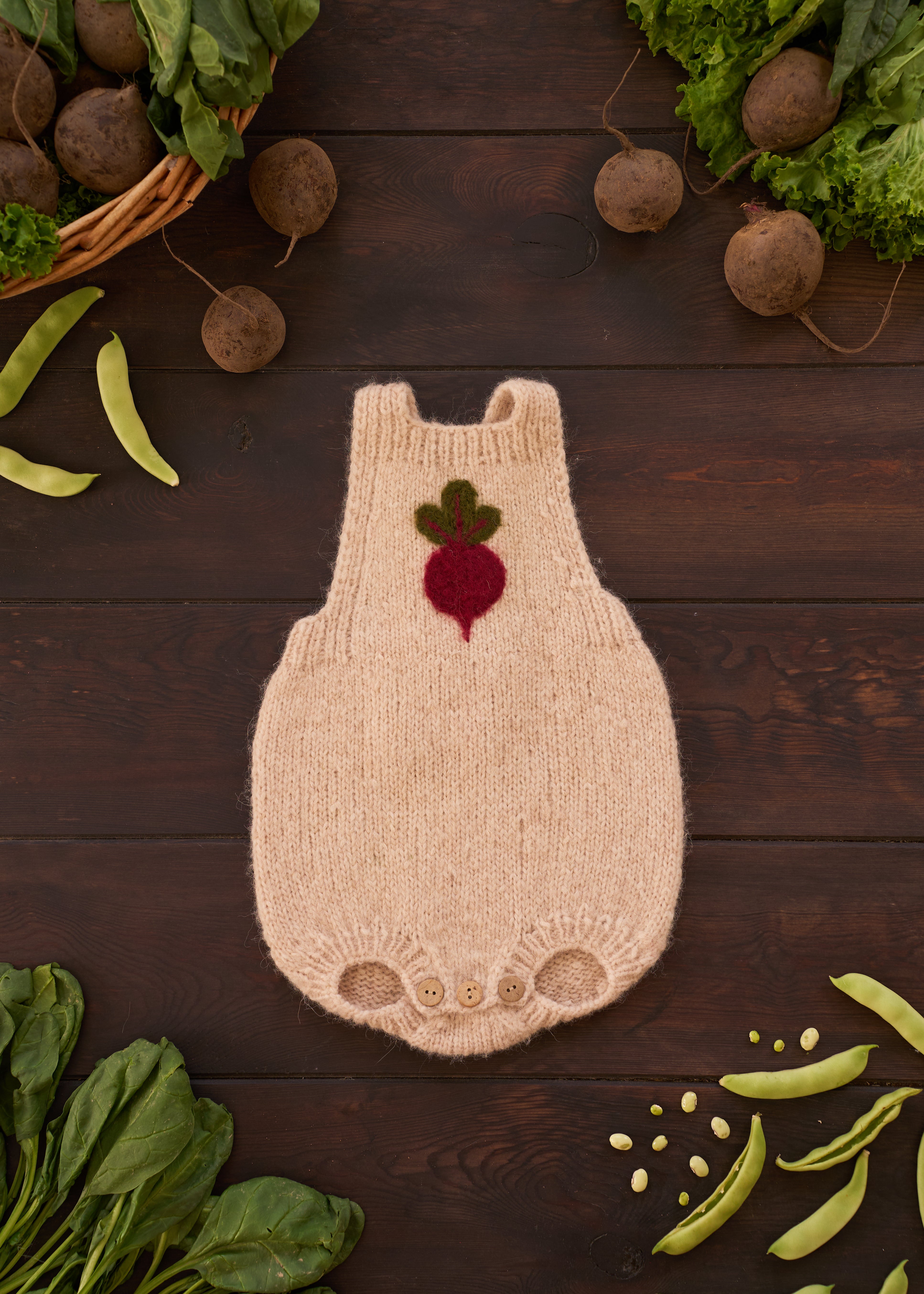 Beet romper | Wheat | In Stock (9-12 mon)