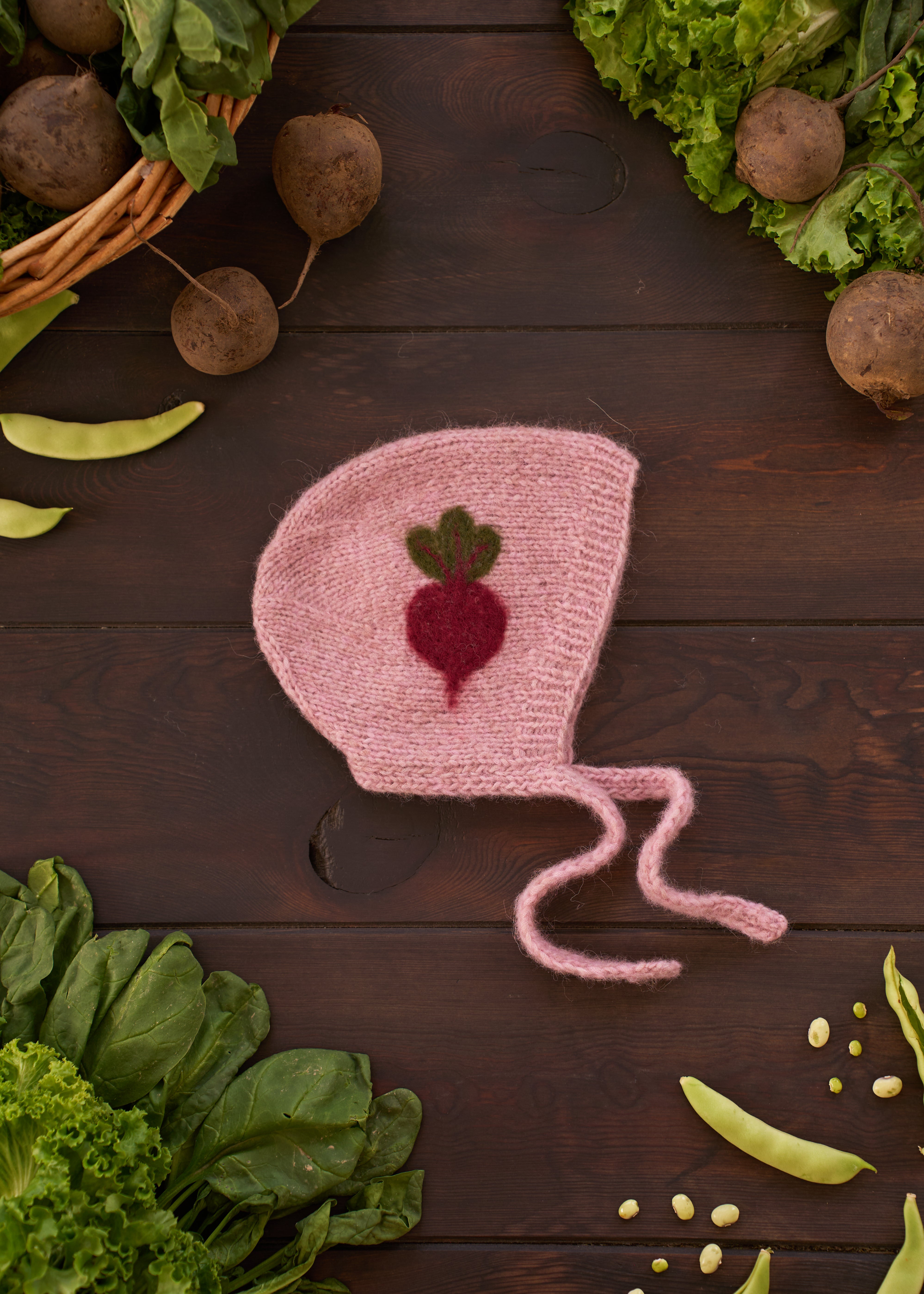 Beet bonnet | Powder pink | In Stock (0-3 mon)