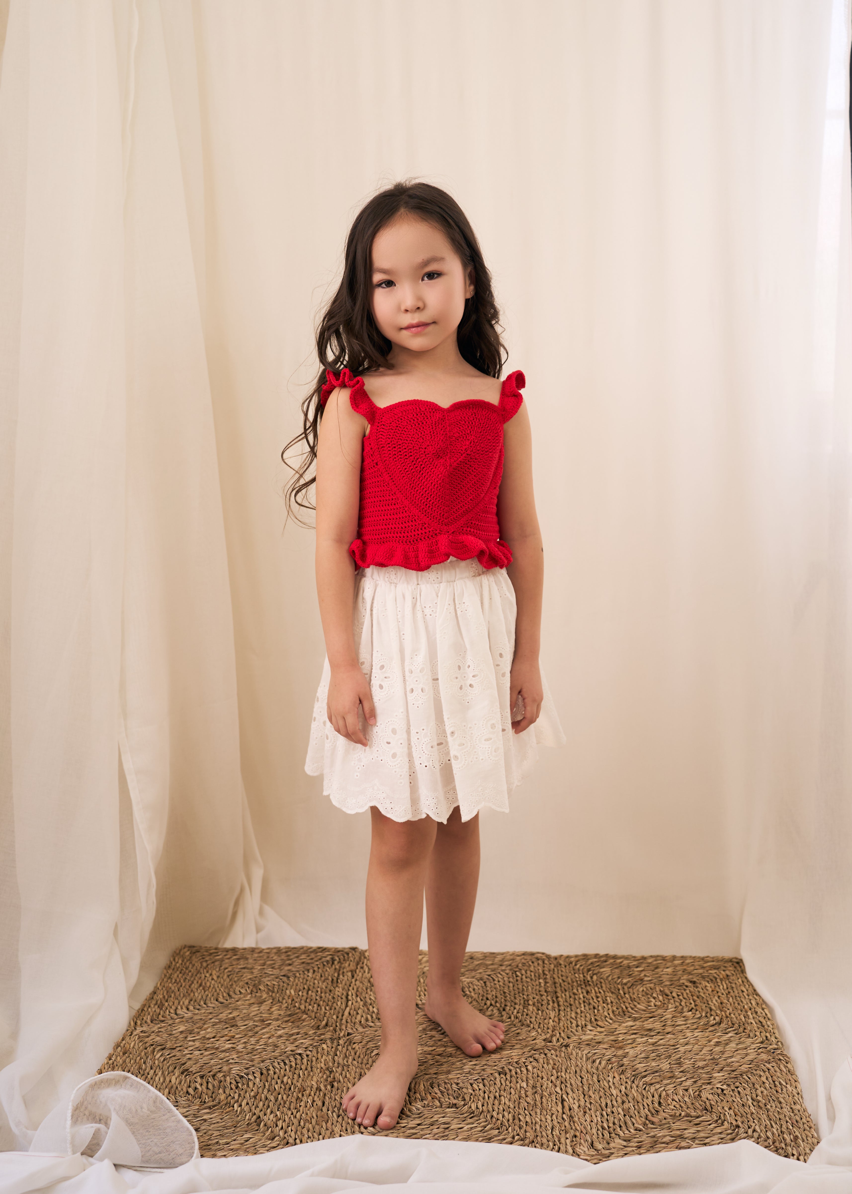 Broderie Anglaise Skirt | White | In Stock ( 4-5 y)