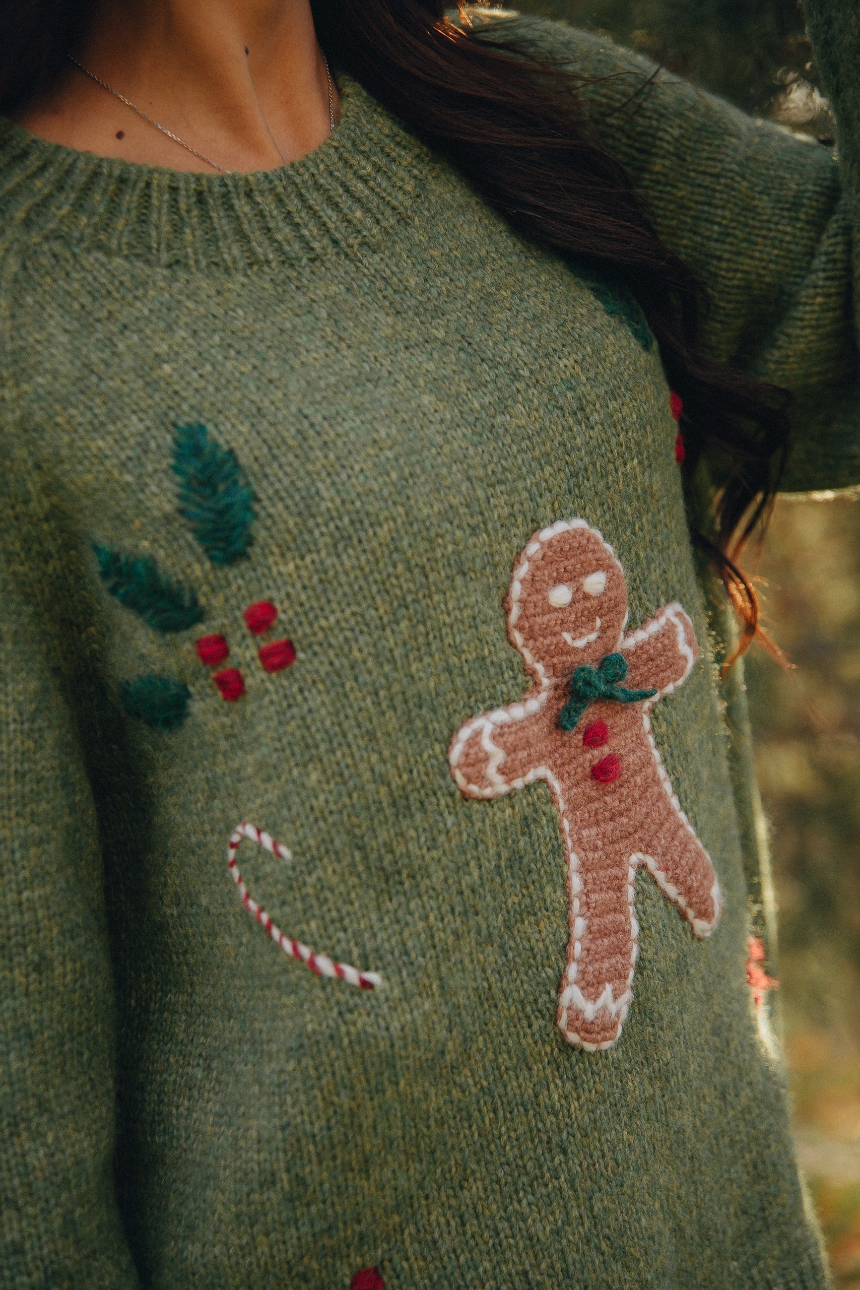 Adult Winter Fairy Tale Jumper| Moss Green