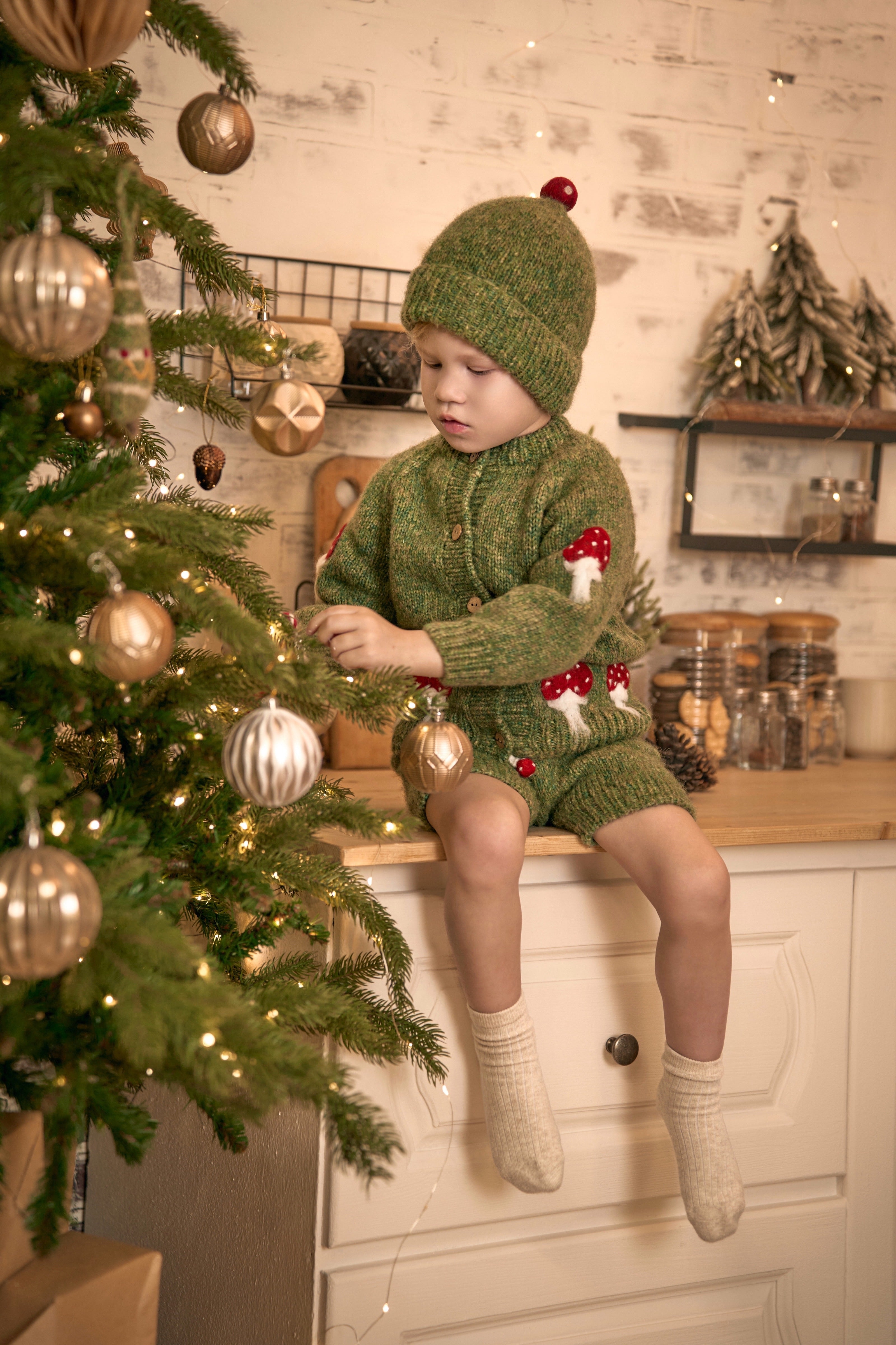 Mushrooms Hat | Moss Green