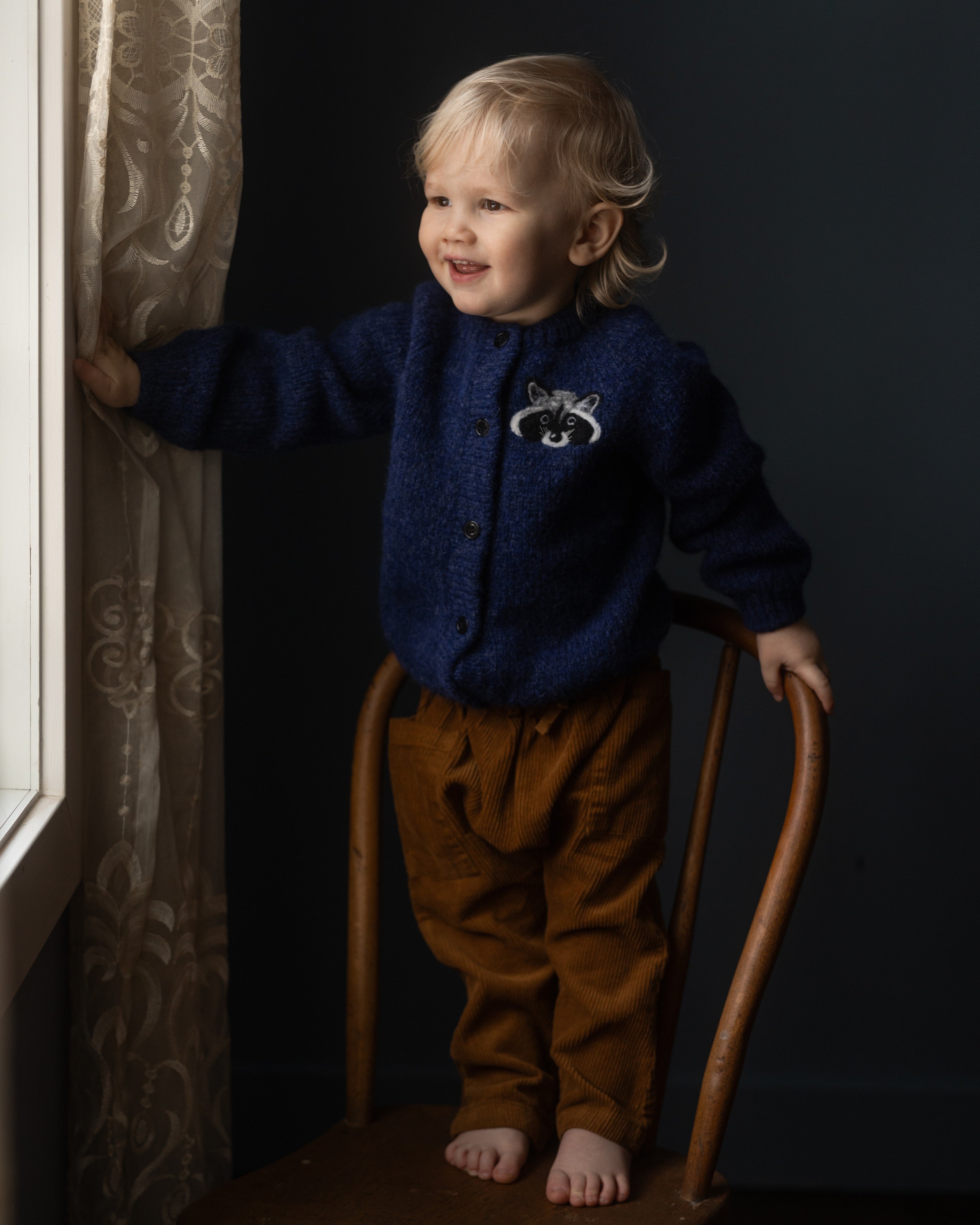 Raccoon Cardigan | Dark blue