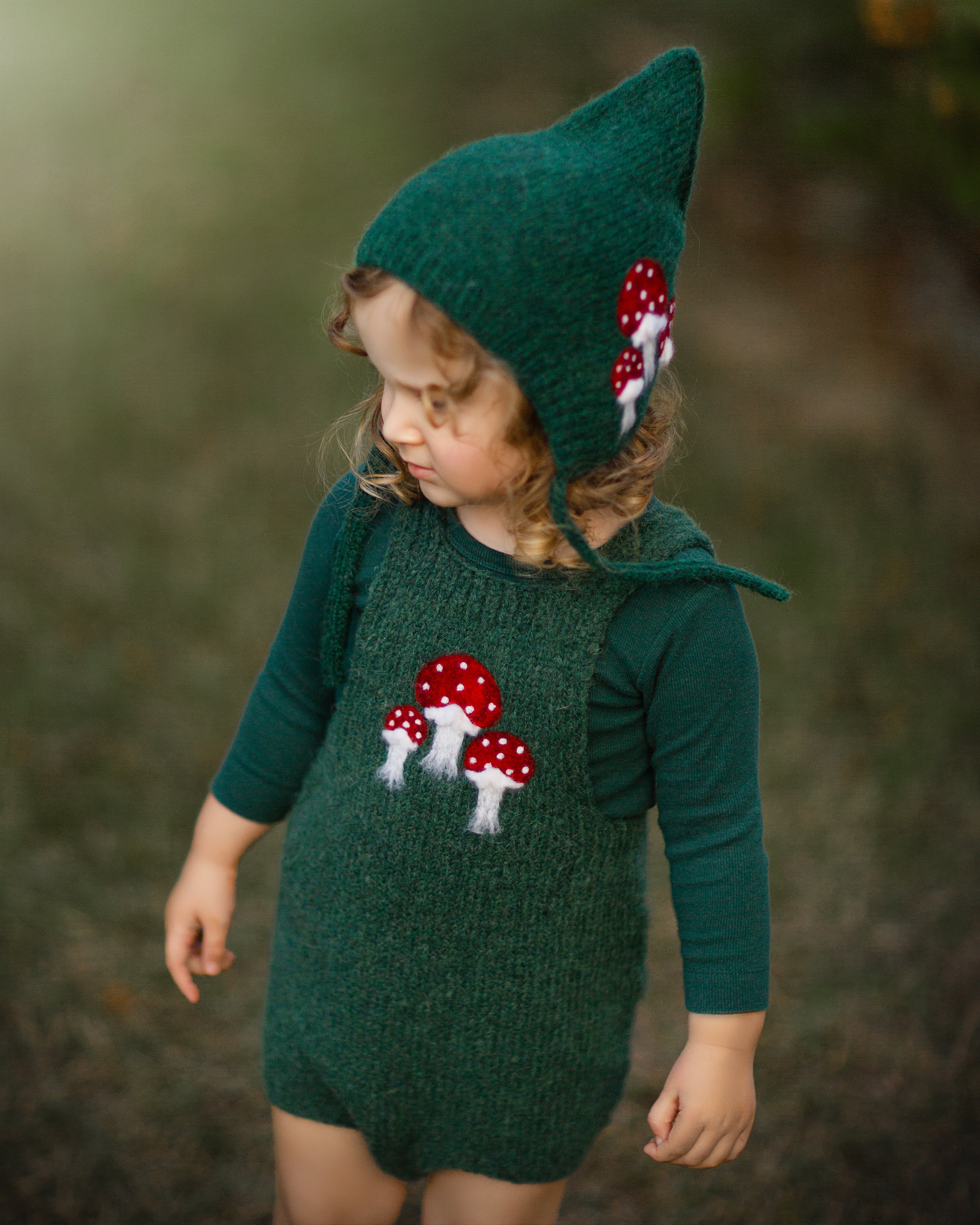 Mushrooms romper | Emerald