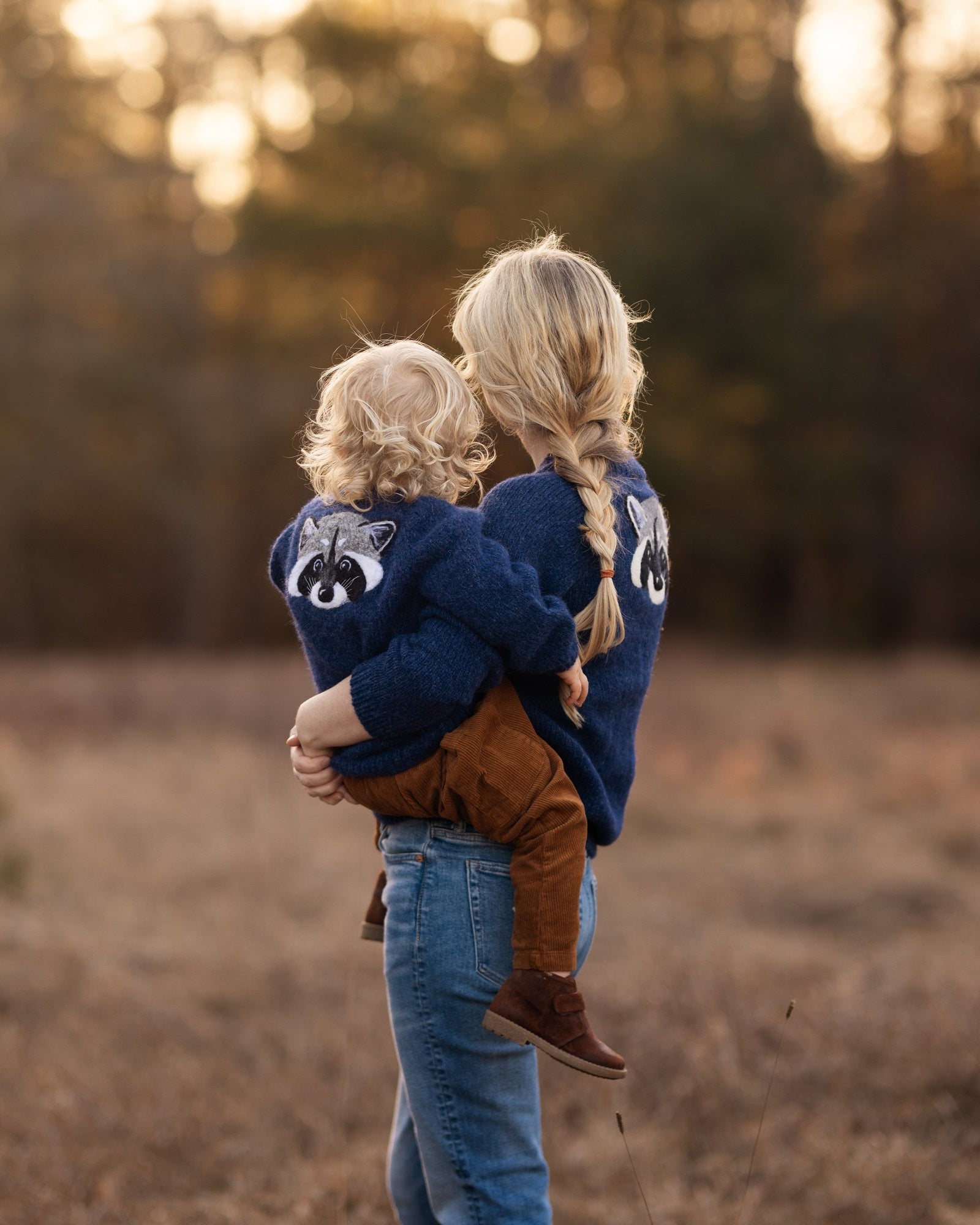 Adult Raccoon cardigan | Dark blue
