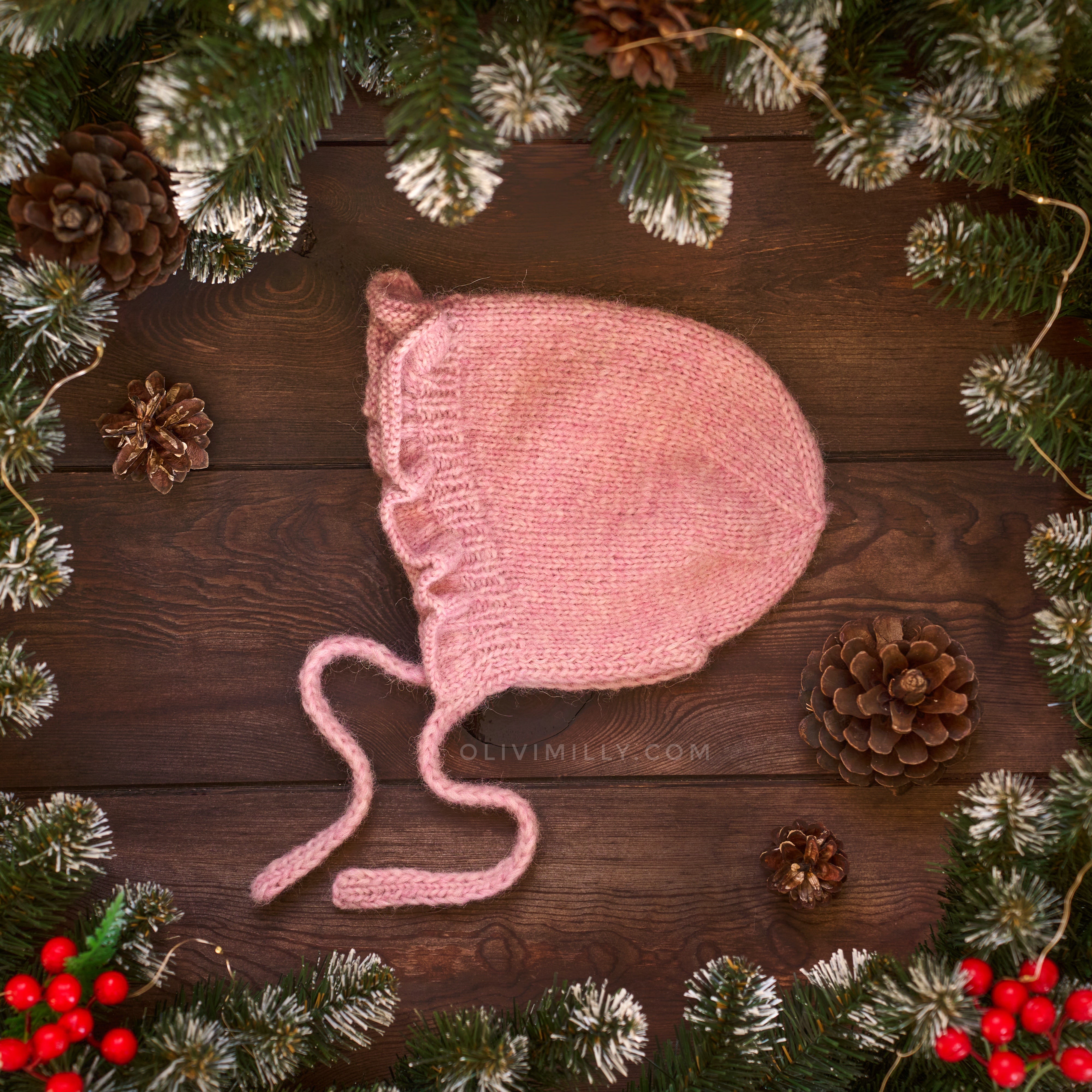Amelia bonnet | Powder Pink