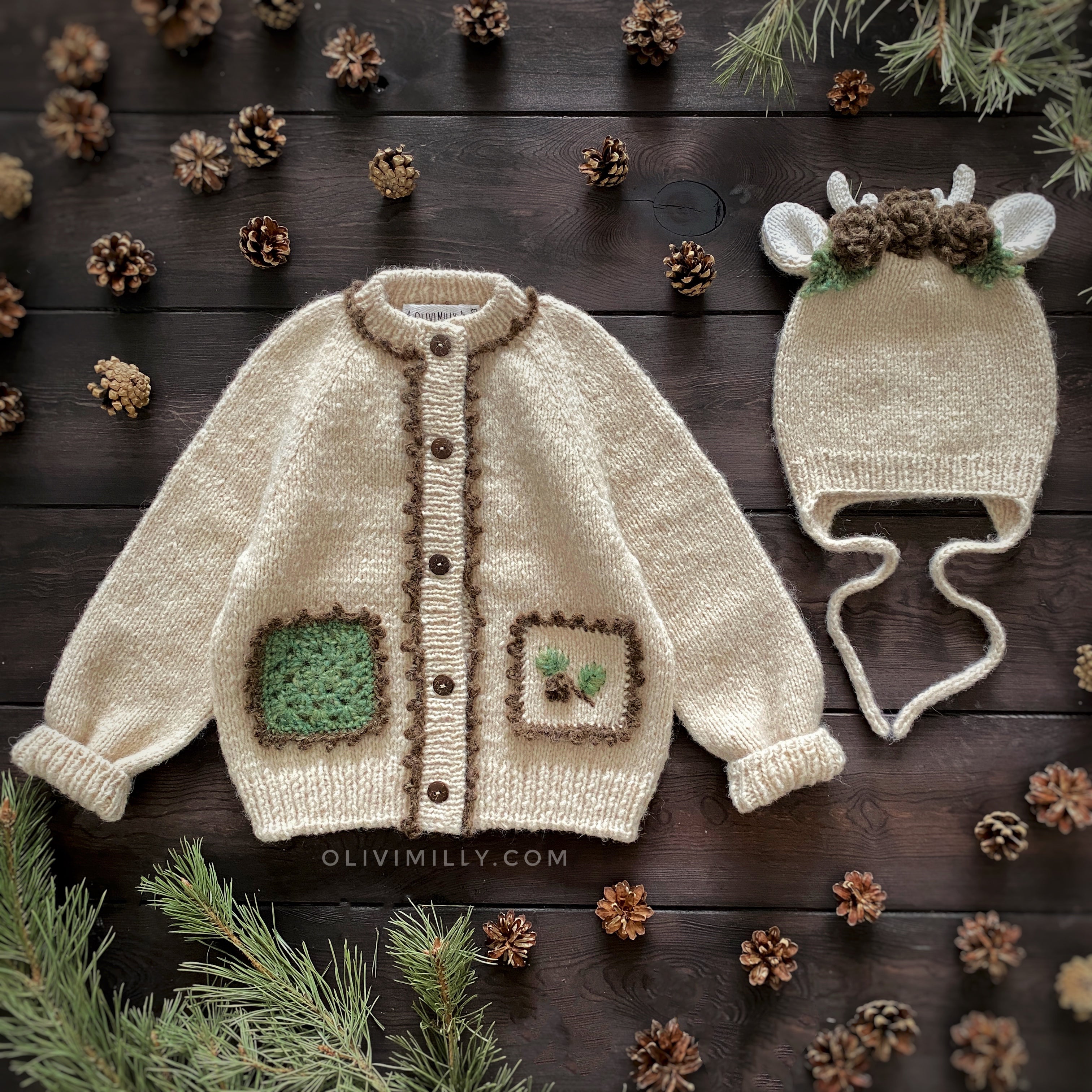 Spruce cardigan with poсkets | Wheat | In Stock (6-7 y)