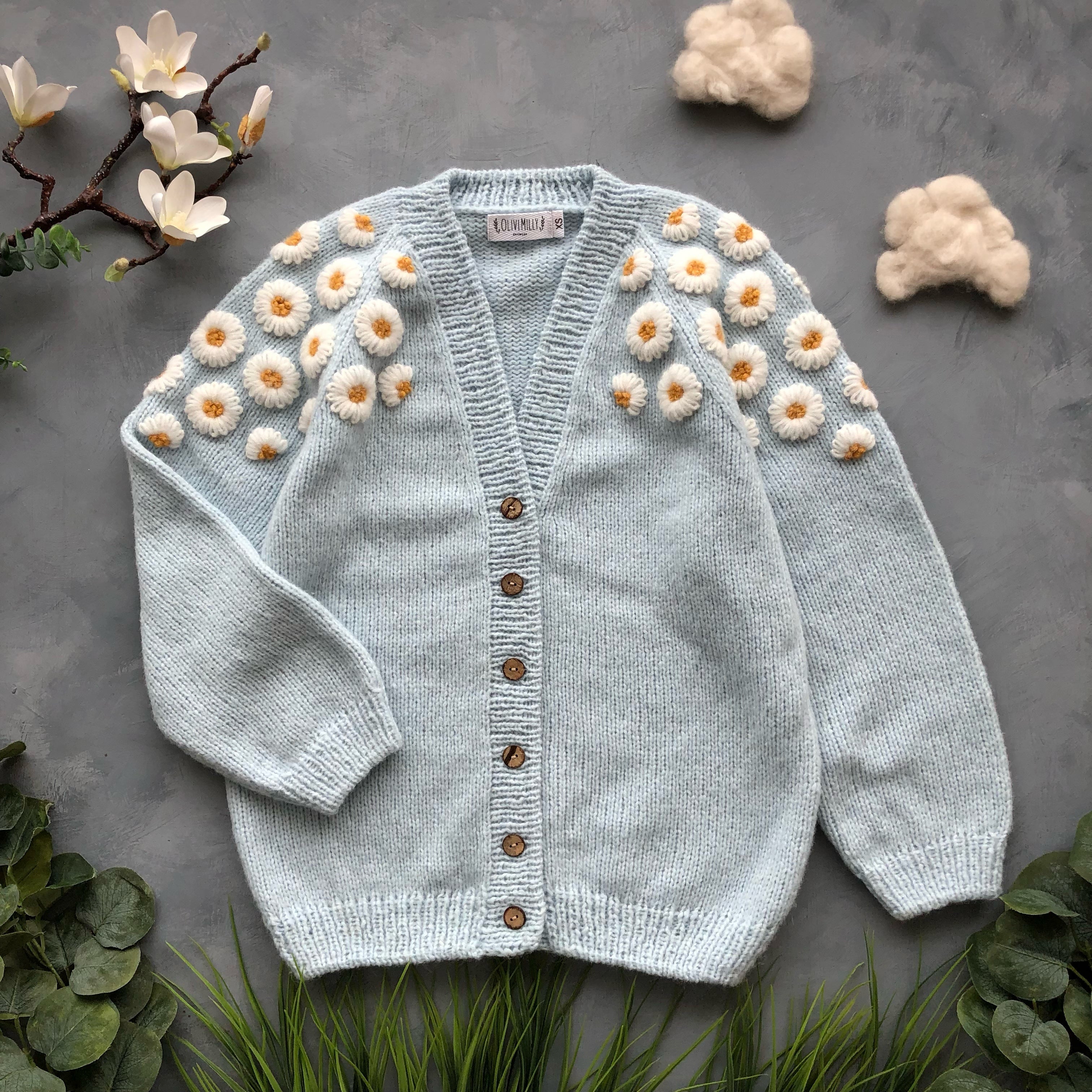 Adult Chamomile cardigan | Blue