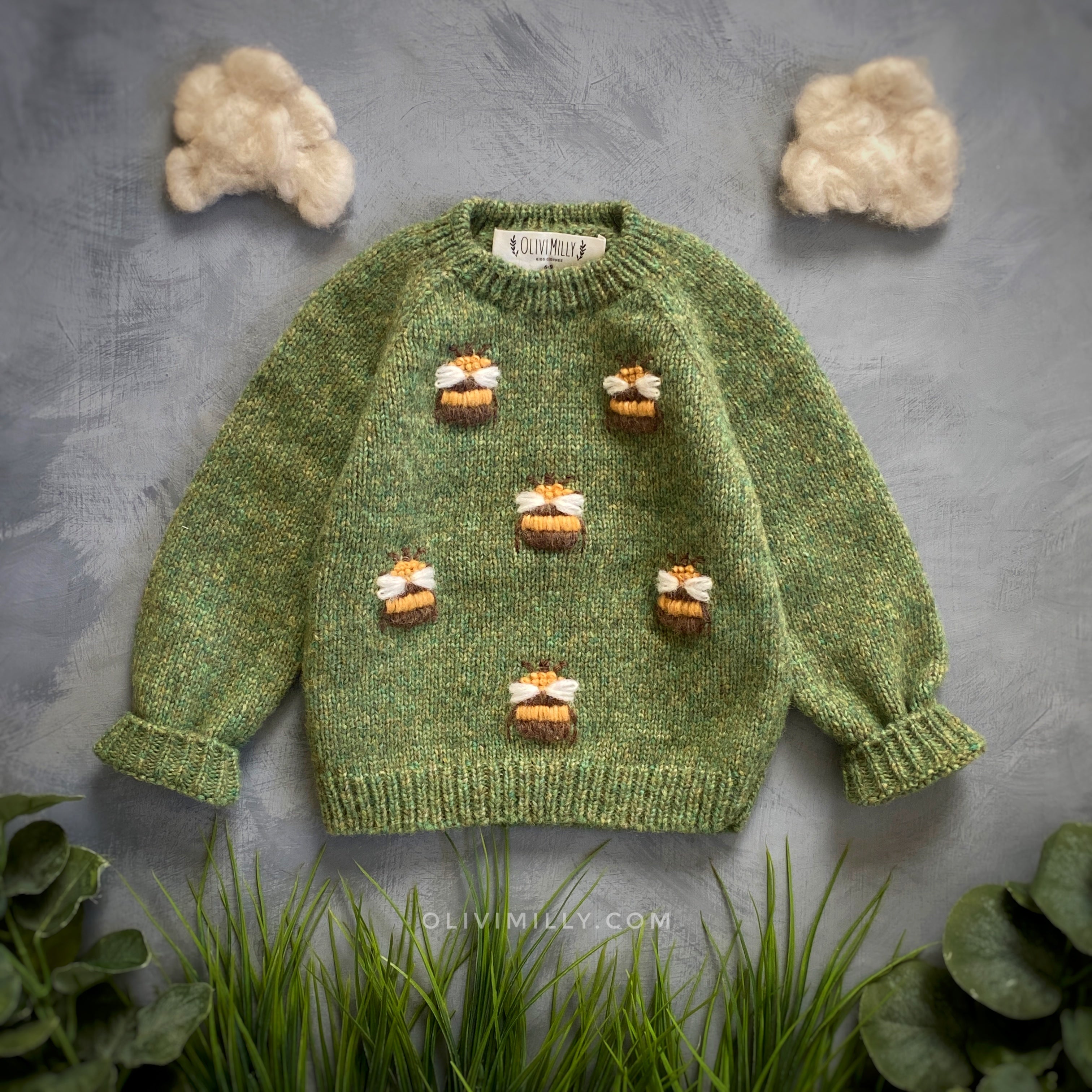Bee Jumper | Moss Green