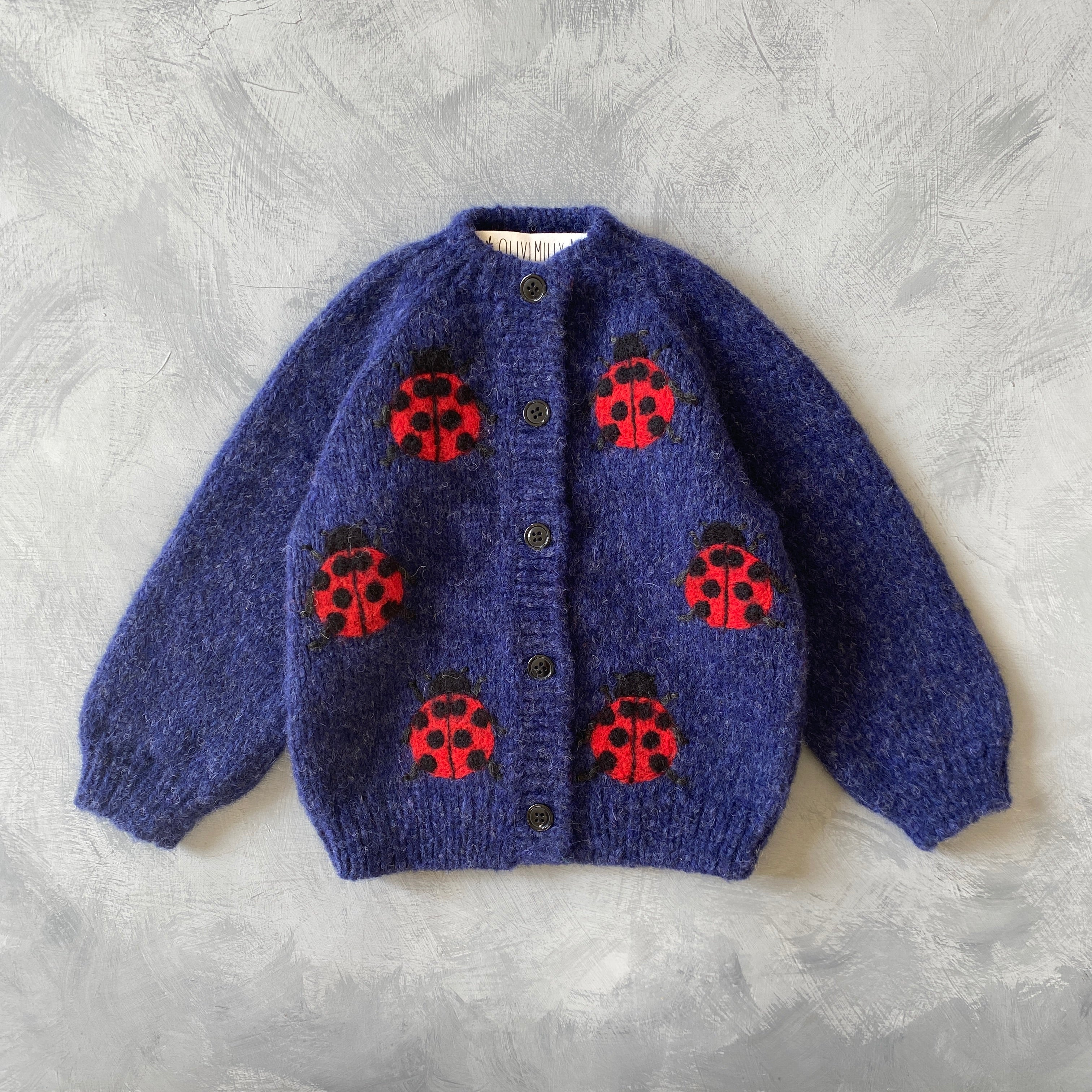 Ladybug cardigan |dark blue| in stock (12-18m)