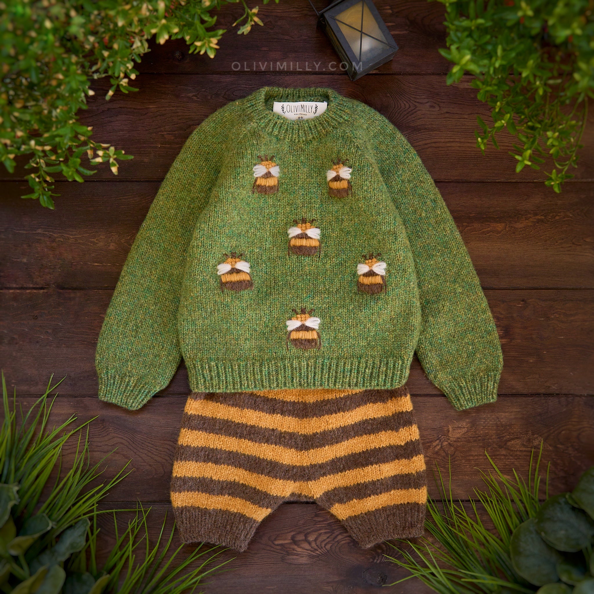 Bee Jumper | Moss Green