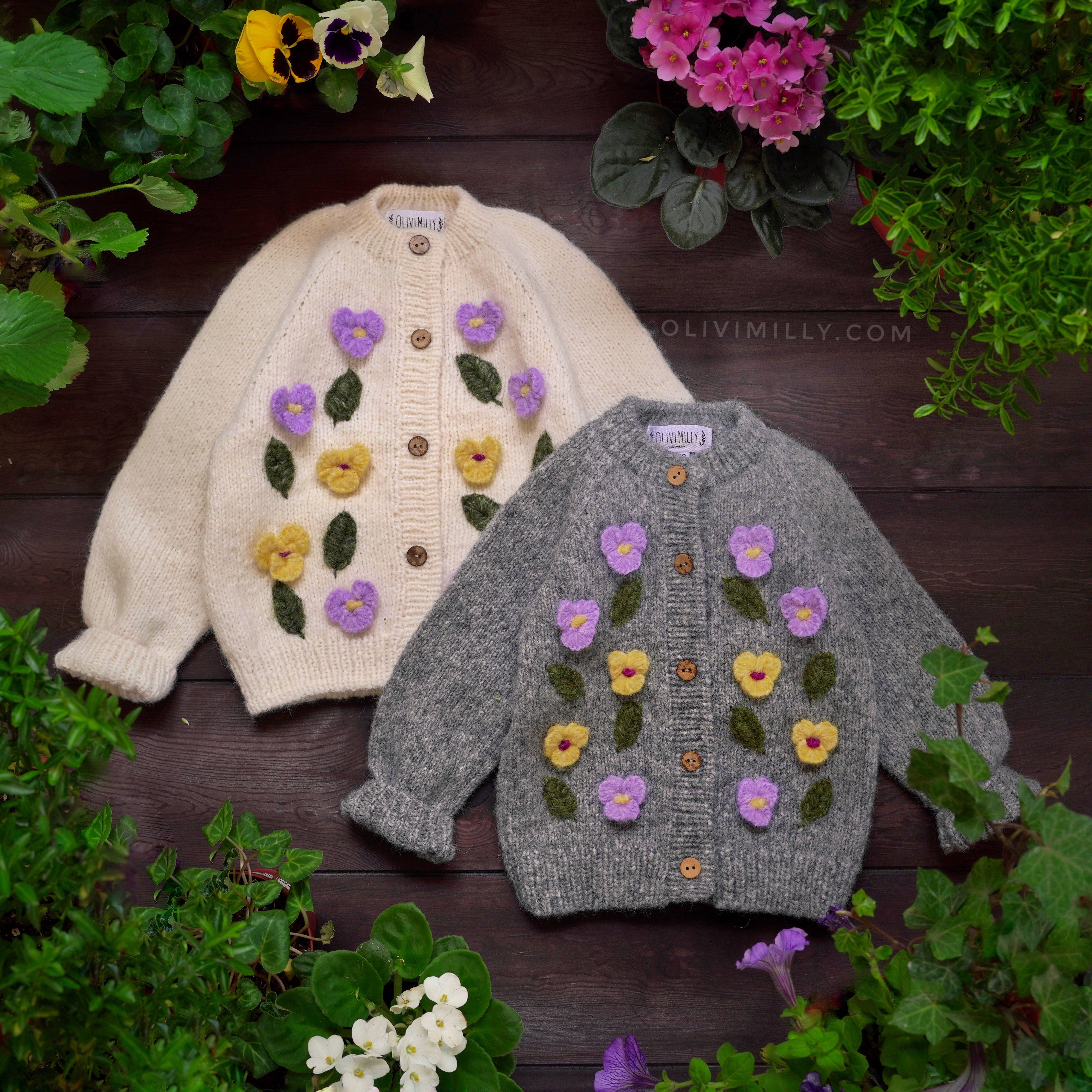 Violets cardigan | Off White