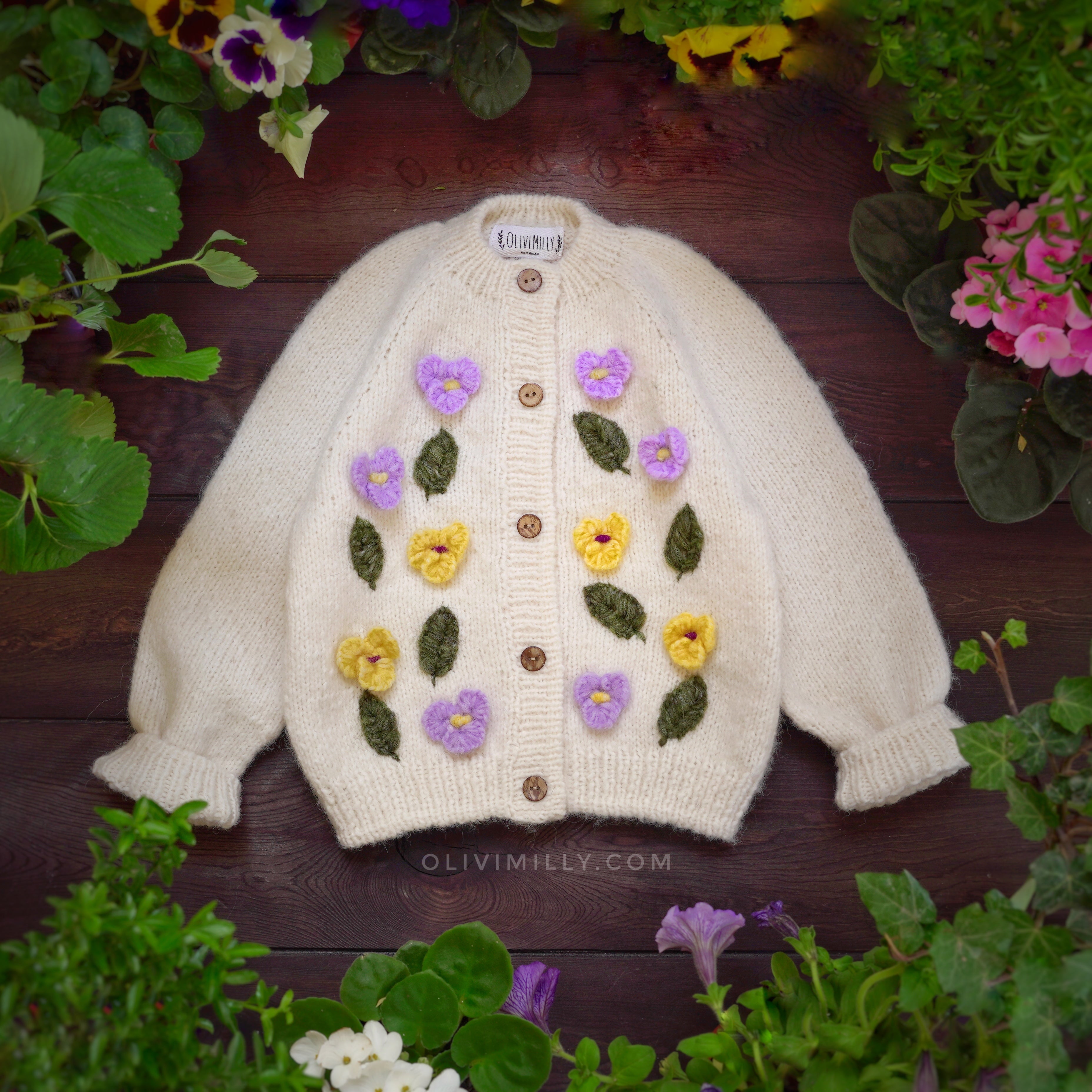 Violets cardigan | Off White