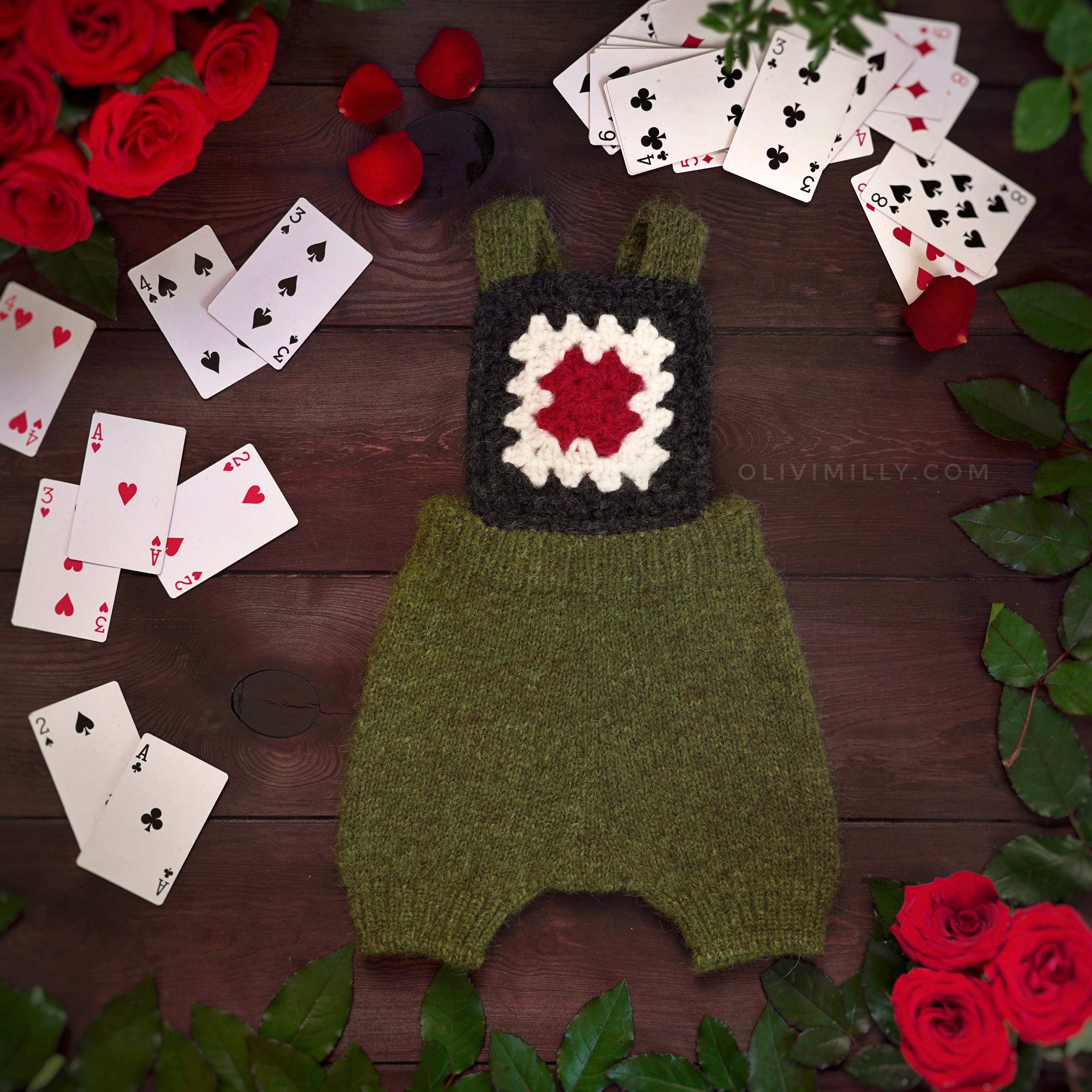 Wonderland Romper |forest| in stock (6-9m)