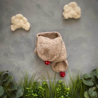 Mushrooms Scarf | Beigebrown