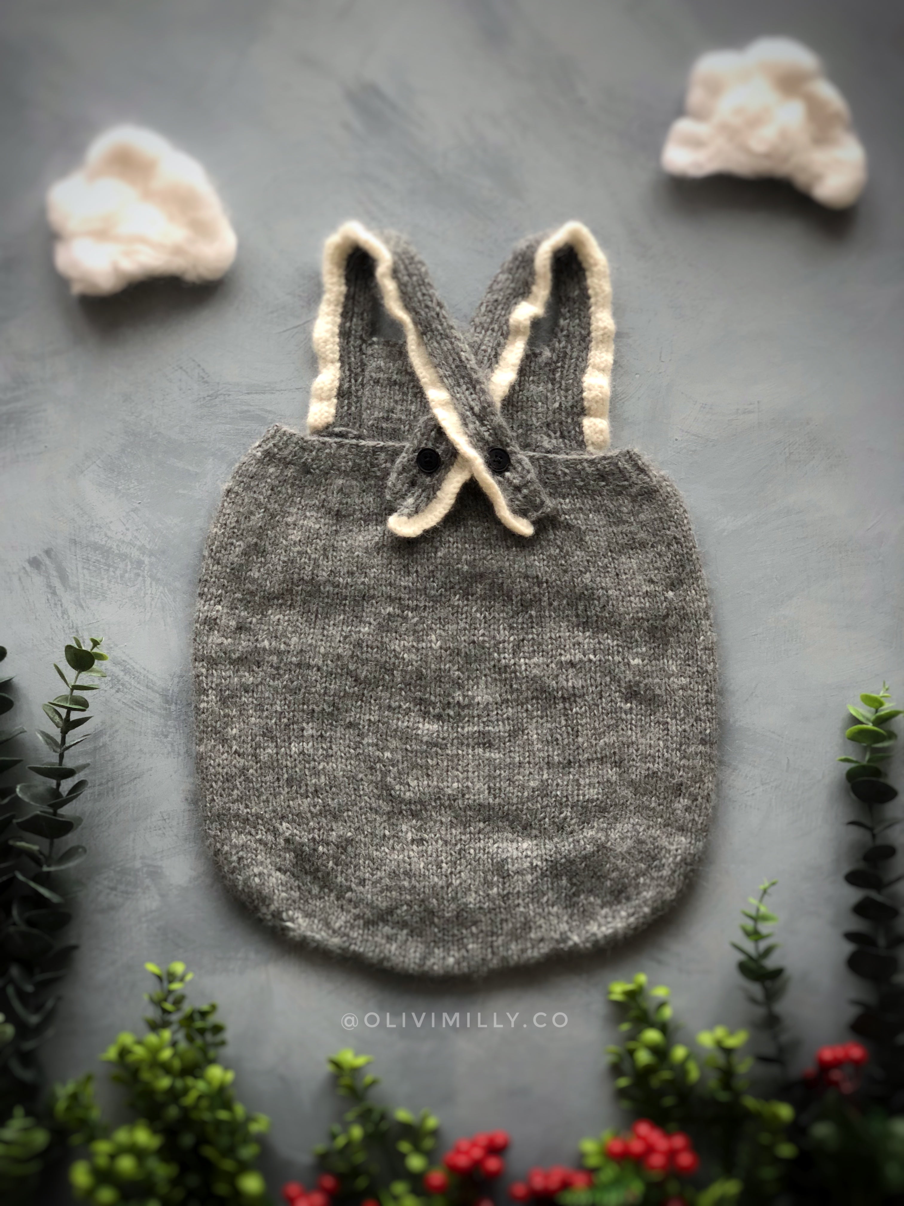 Cherries romper | Dark grey