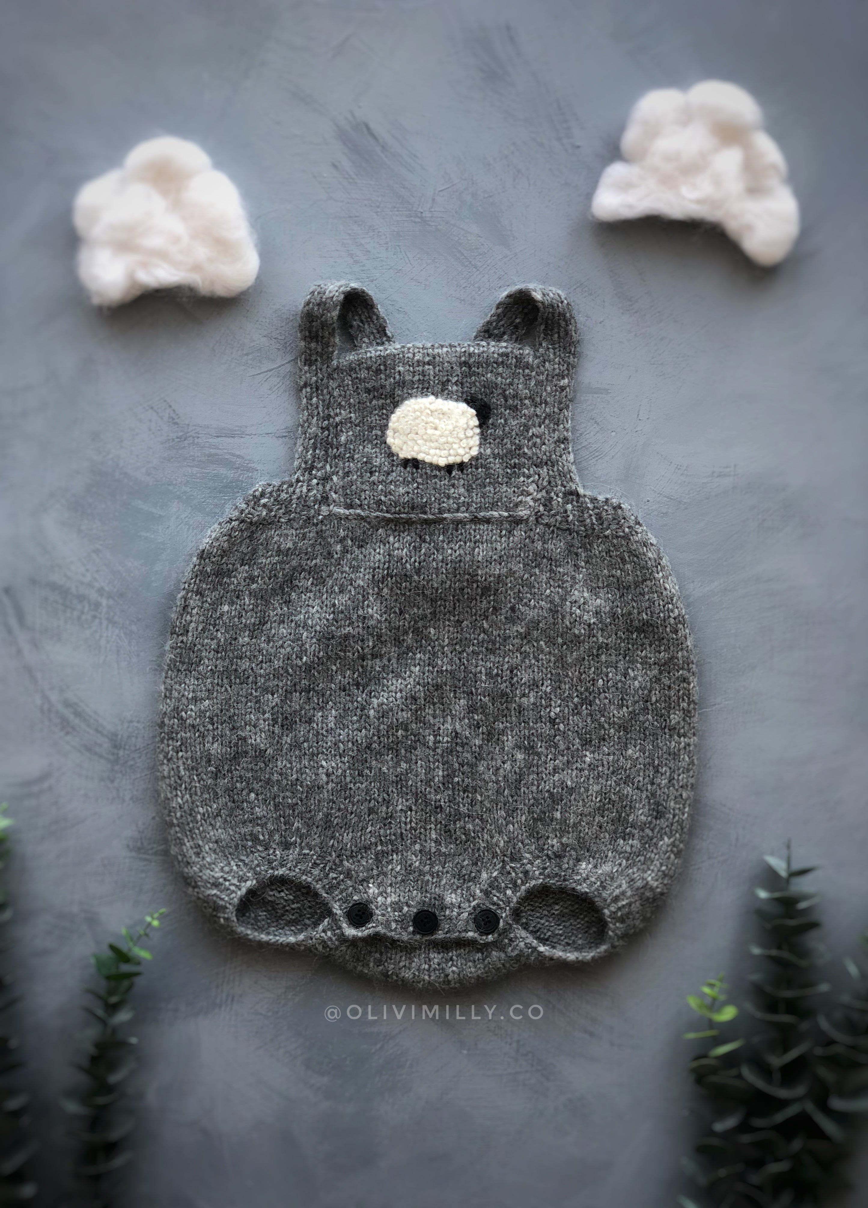 Sheeps romper | Dark grey