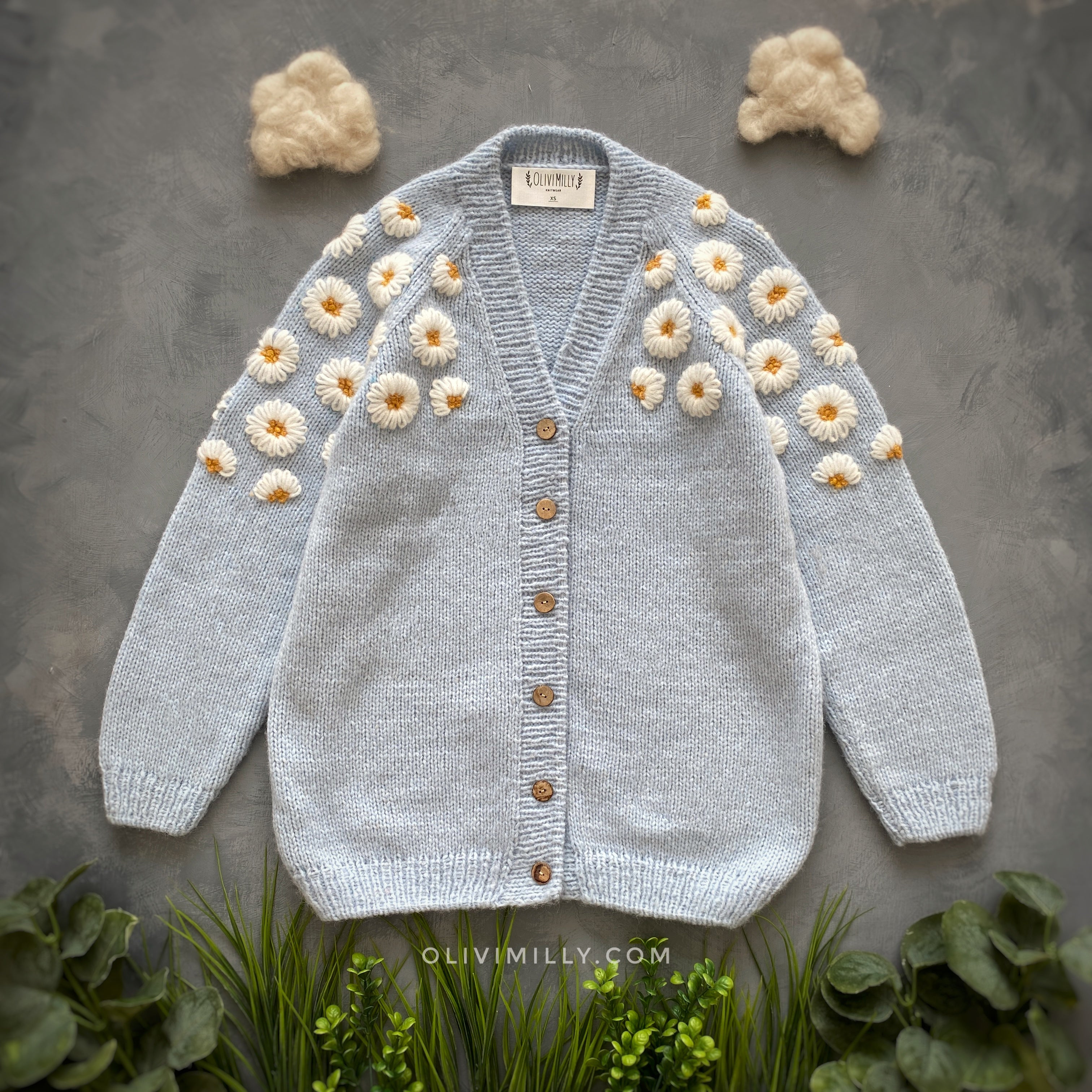 Adult Chamomile cardigan | Blue