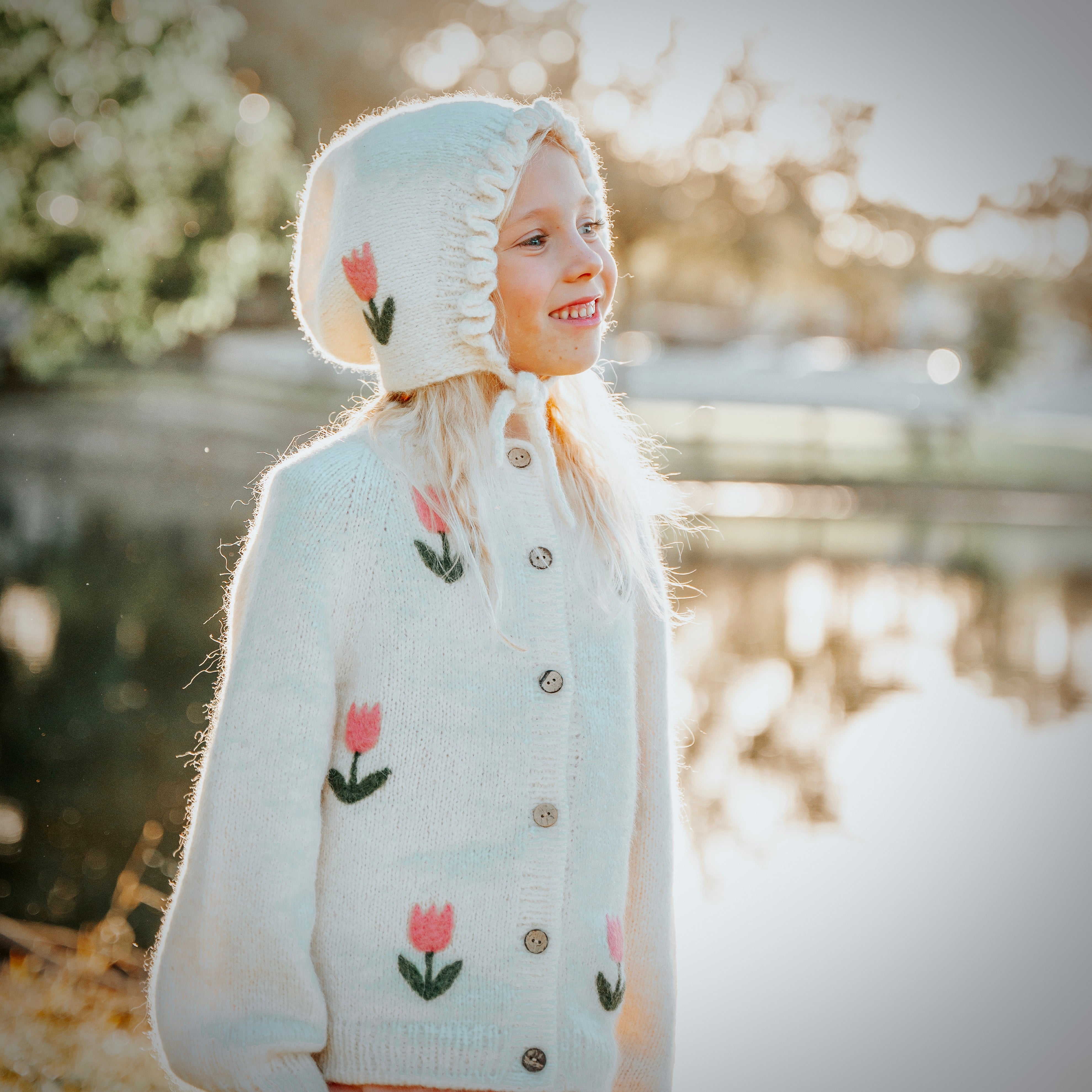 Tulips Cardigan | Off white