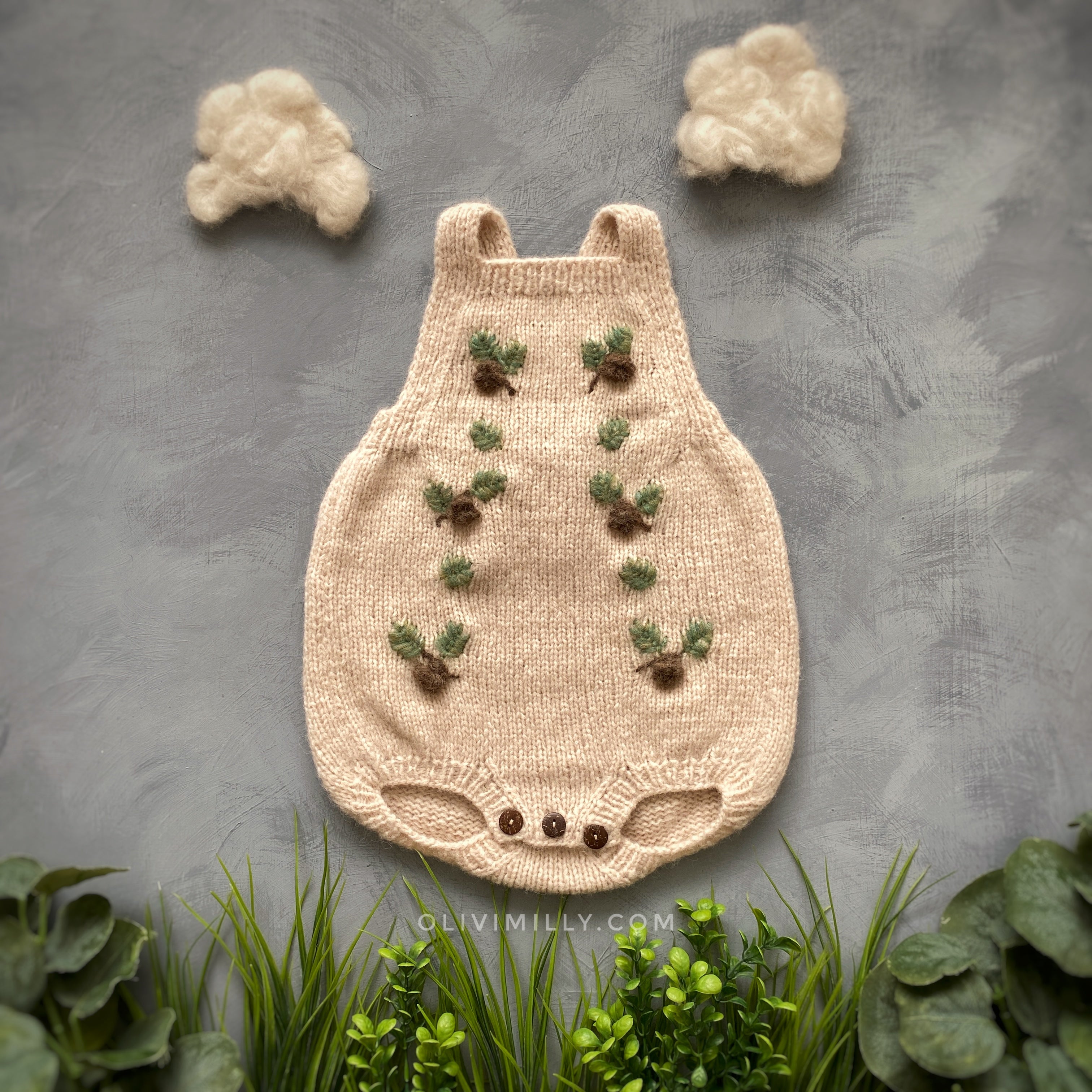 Spruce romper | Wheat