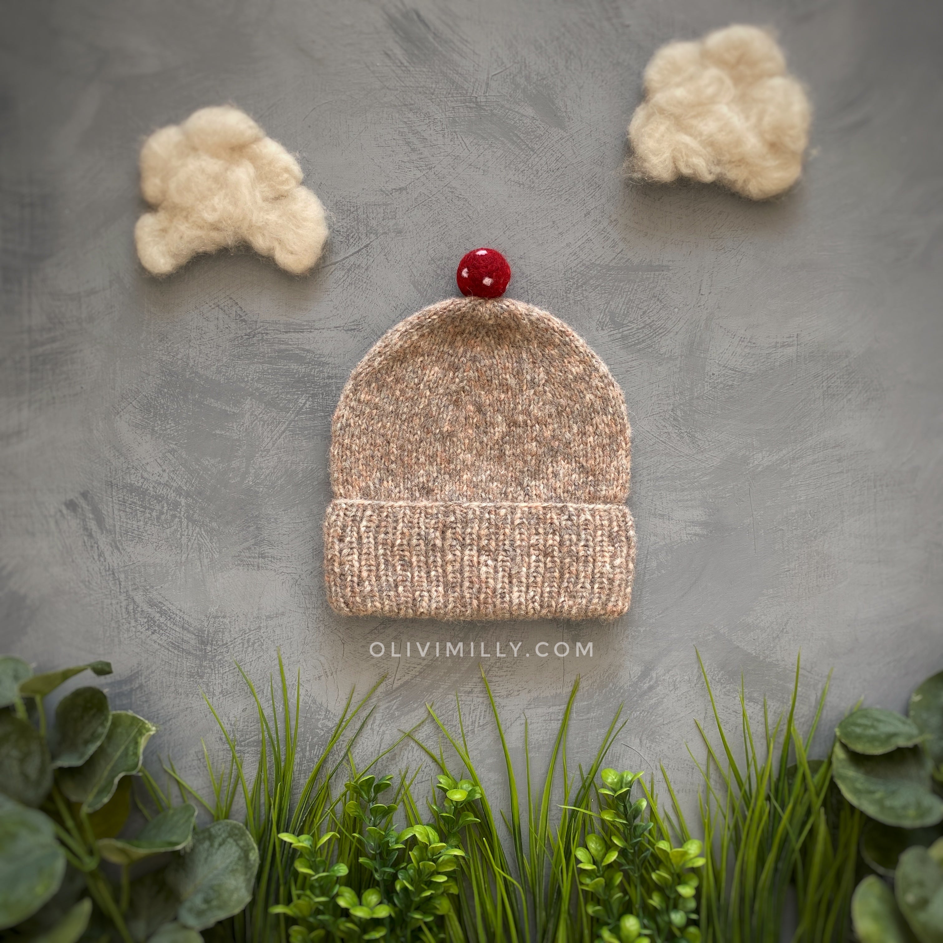 Mushrooms Hat | Beigebrown