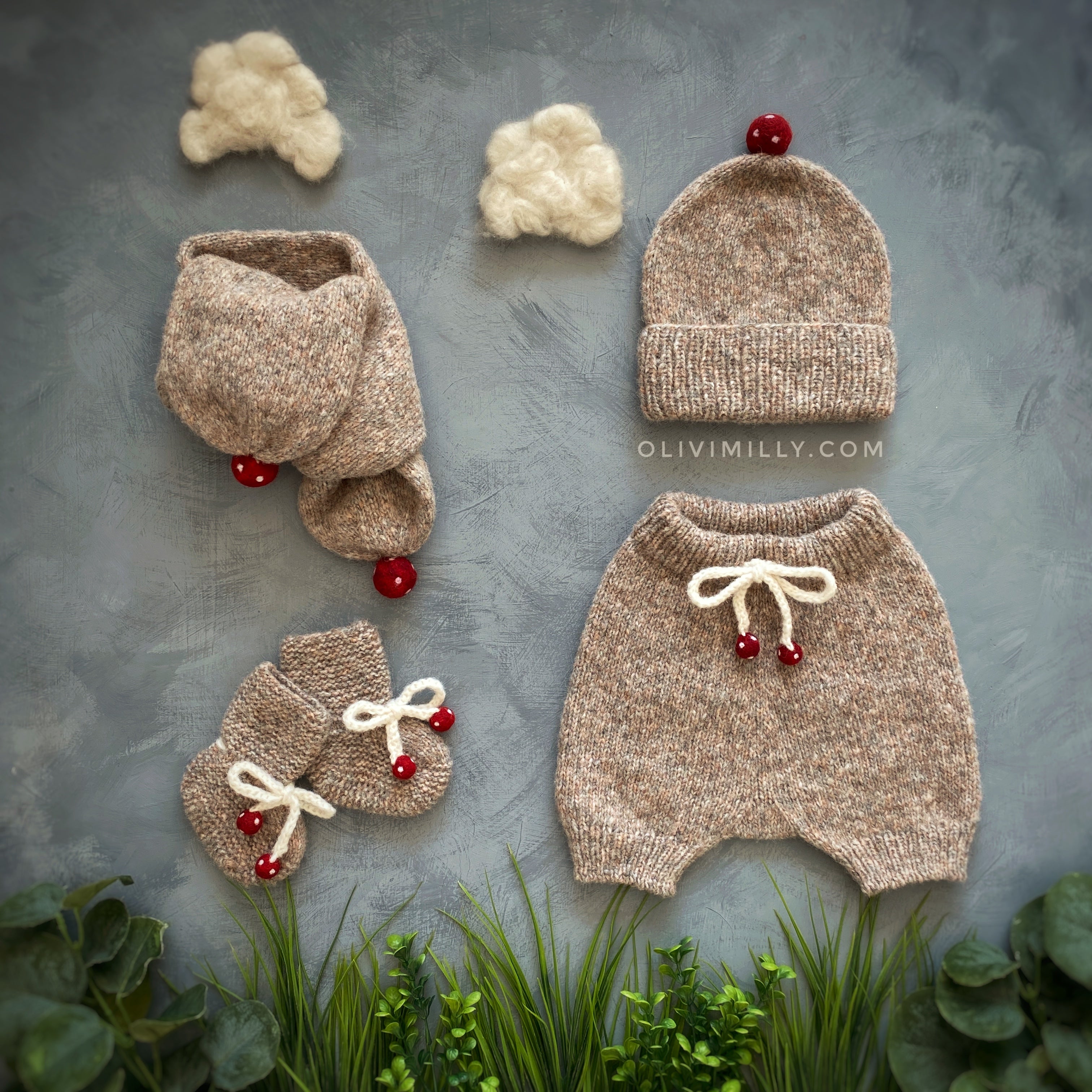Mushrooms Shorts | Beigebrown
