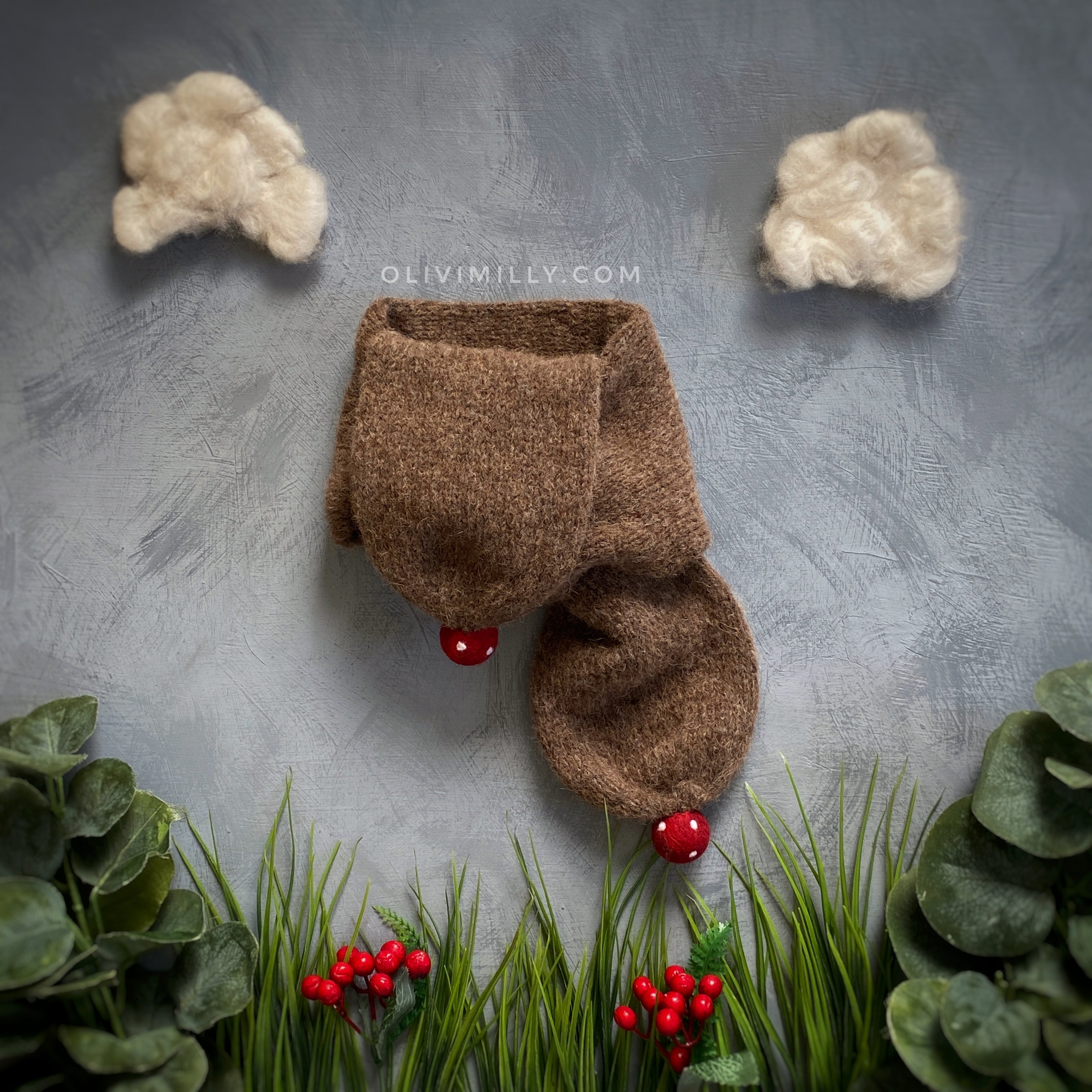 Mushrooms Scarf | Brown