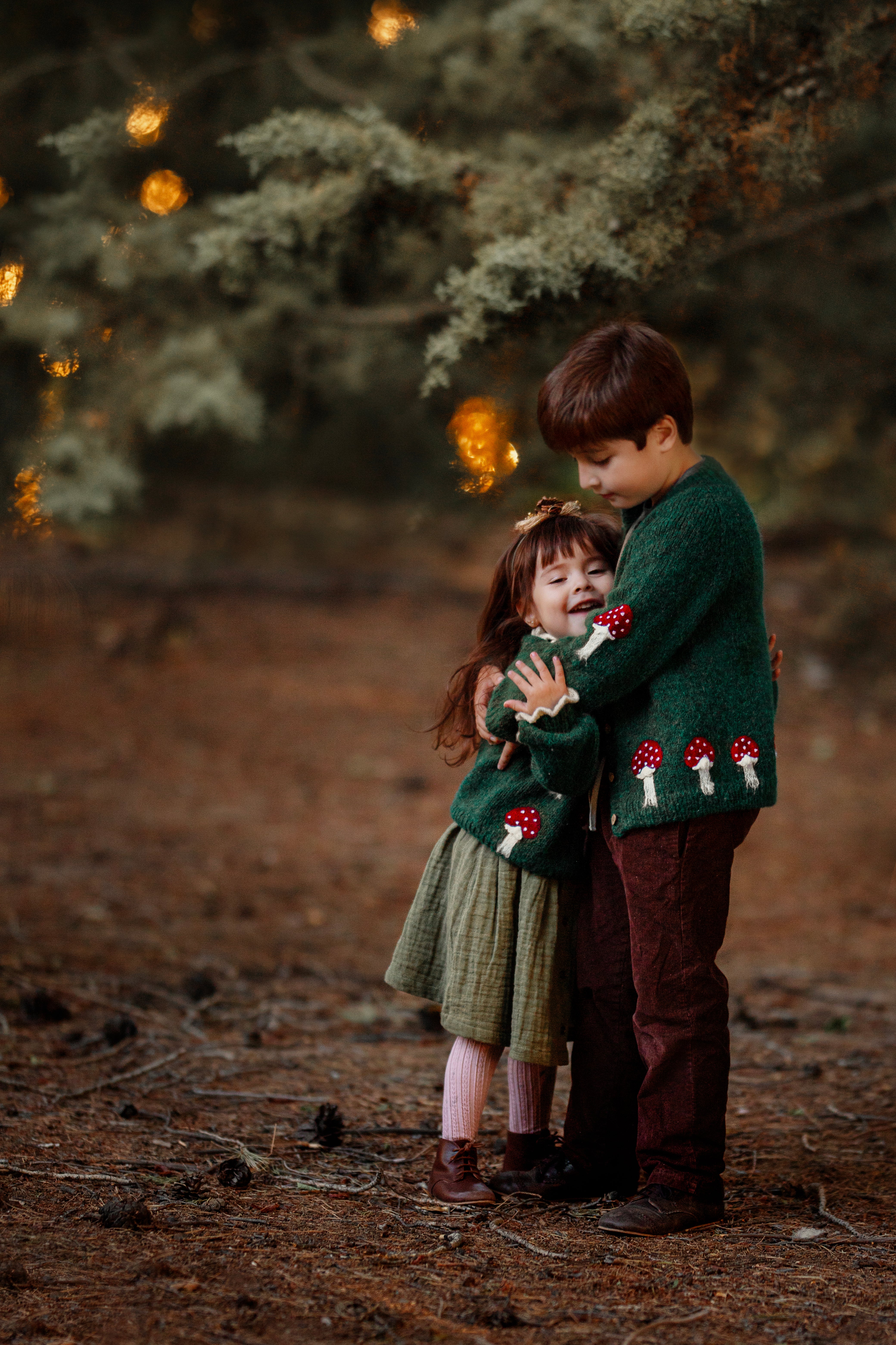 Mushrooms cardigan | Emerald