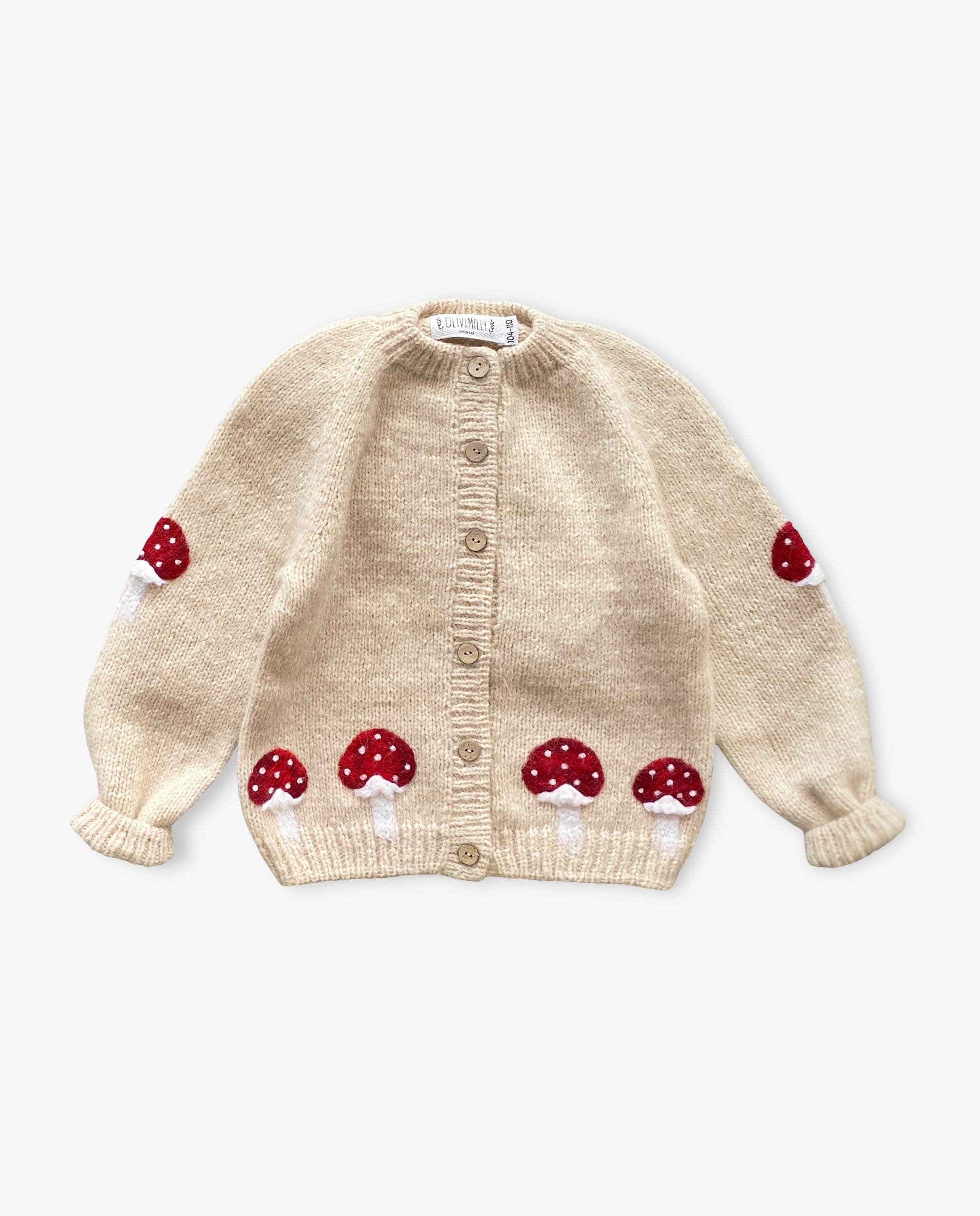 Mushrooms cardigan | wheat