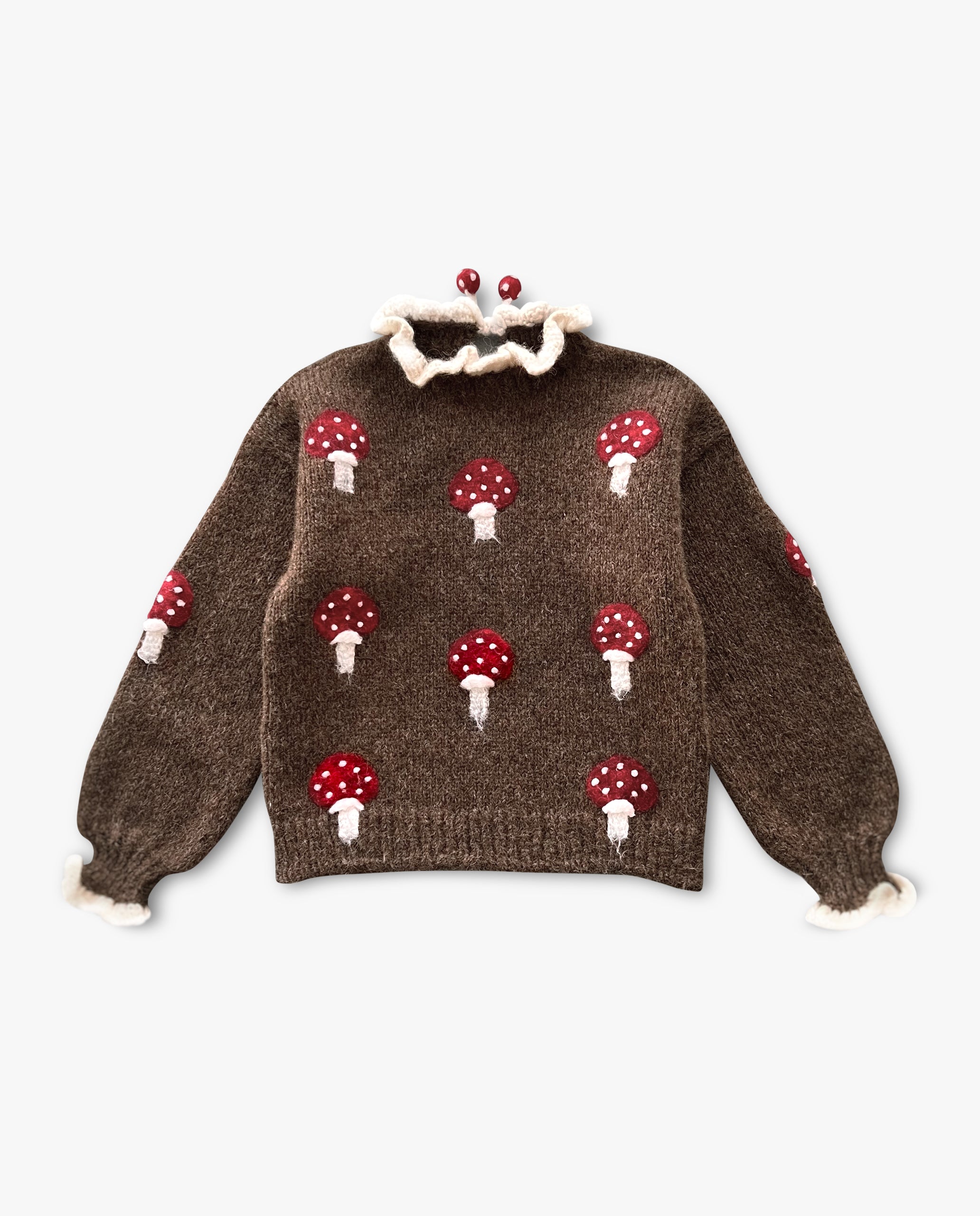 Mushrooms pullover | Brown | In Stock