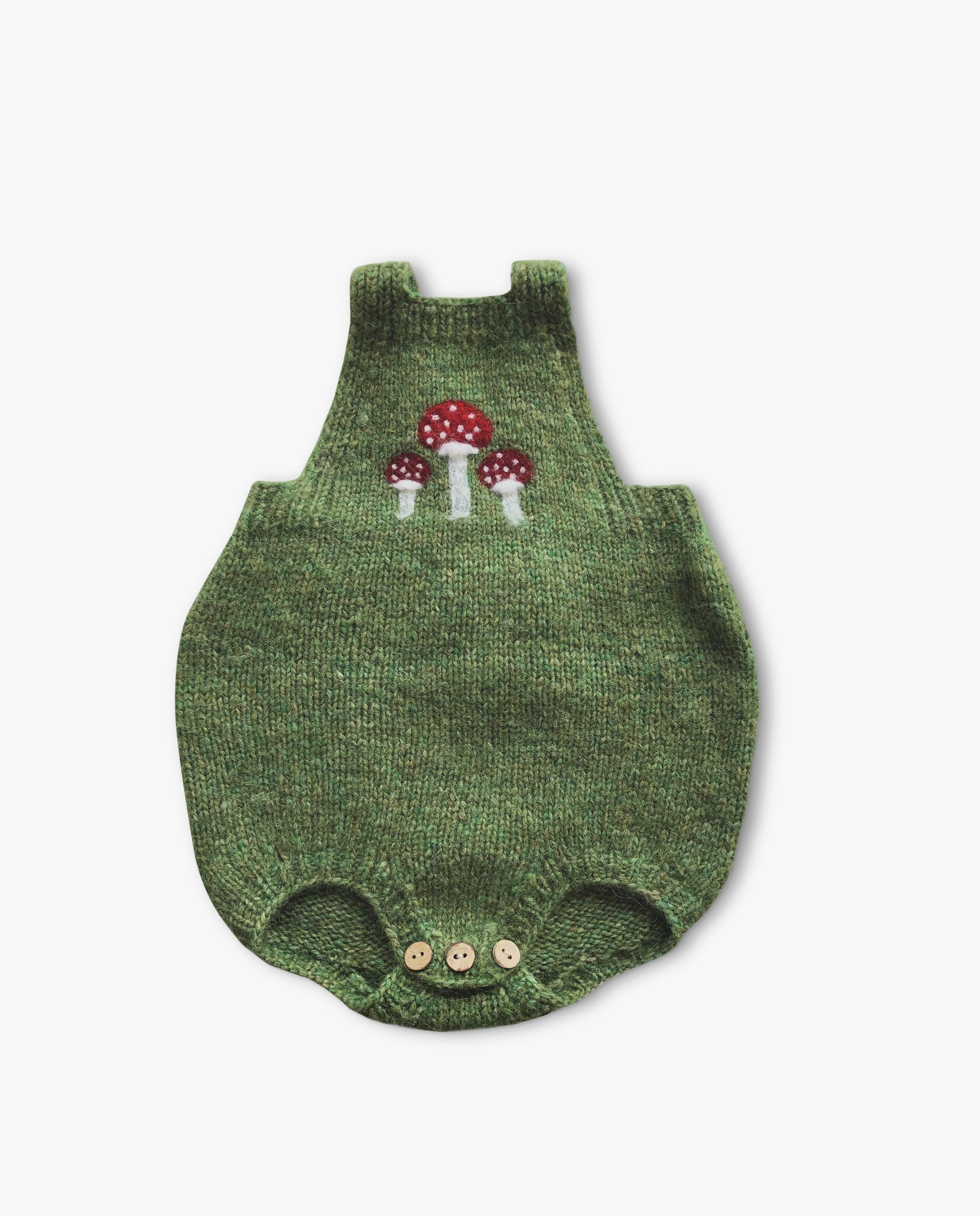 Mushrooms romper | Moss Green