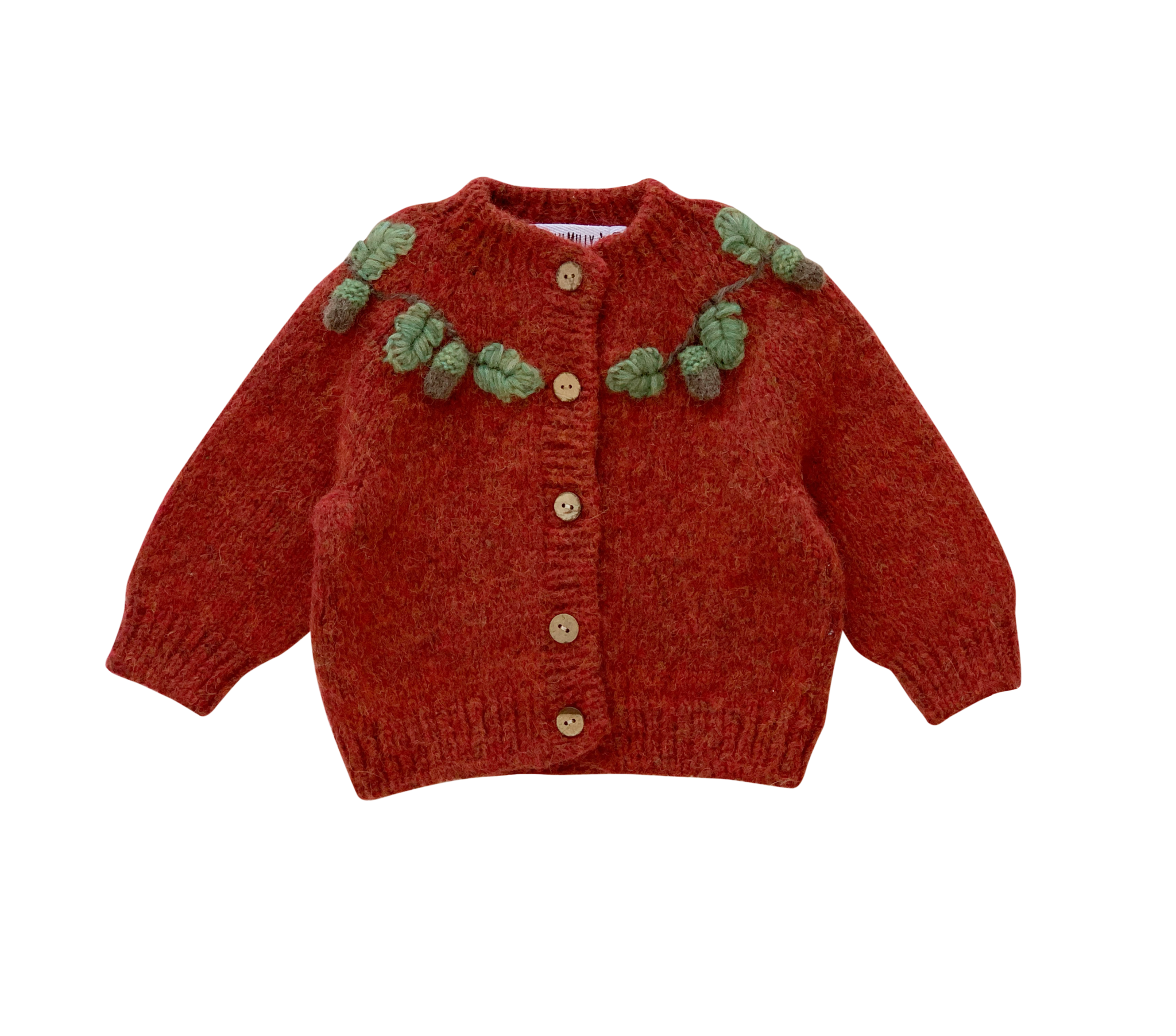 Acorns cardigan | Red-orange